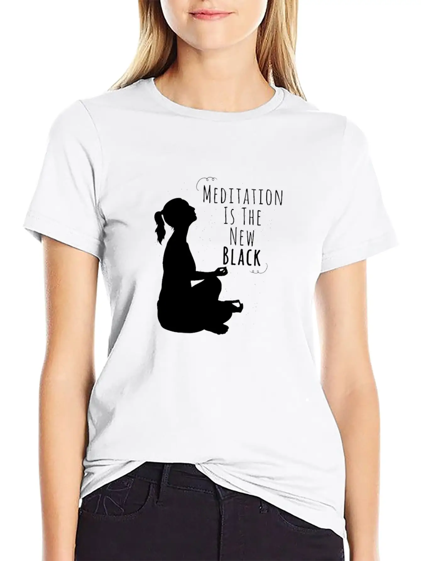 Funny Meditation The New Black Gift Unisex Casual T-Shirt – Clean Design For Daily Comfort