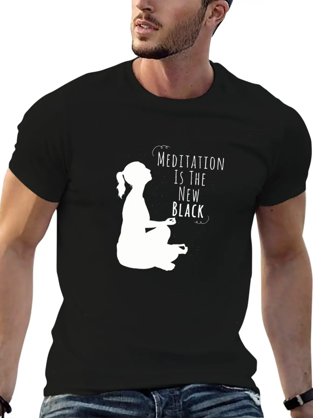 Funny Meditation The New Black Gift Unisex Casual T-Shirt – Clean Design For Daily Comfort