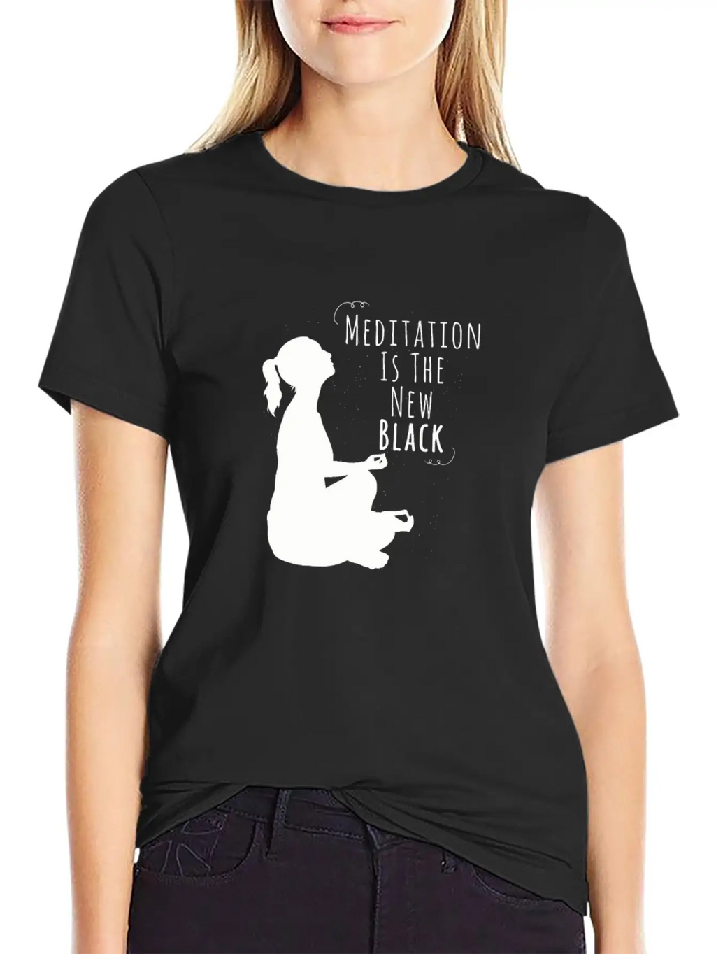 Funny Meditation The New Black Gift Unisex Casual T-Shirt – Clean Design For Daily Comfort
