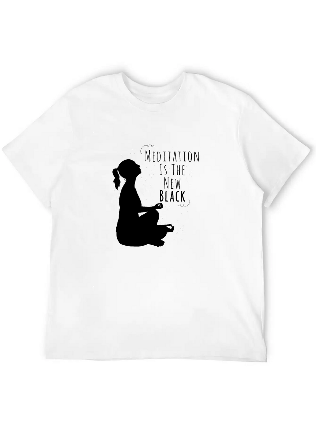 Funny Meditation The New Black Gift Unisex Casual T-Shirt – Clean Design For Daily Comfort