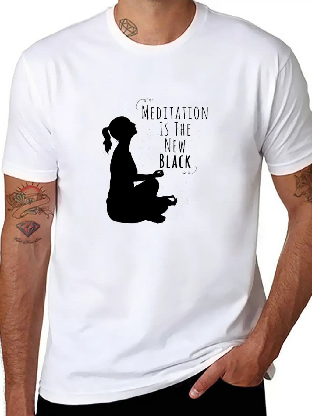Funny Meditation The New Black Gift Unisex Casual T-Shirt – Clean Design For Daily Comfort