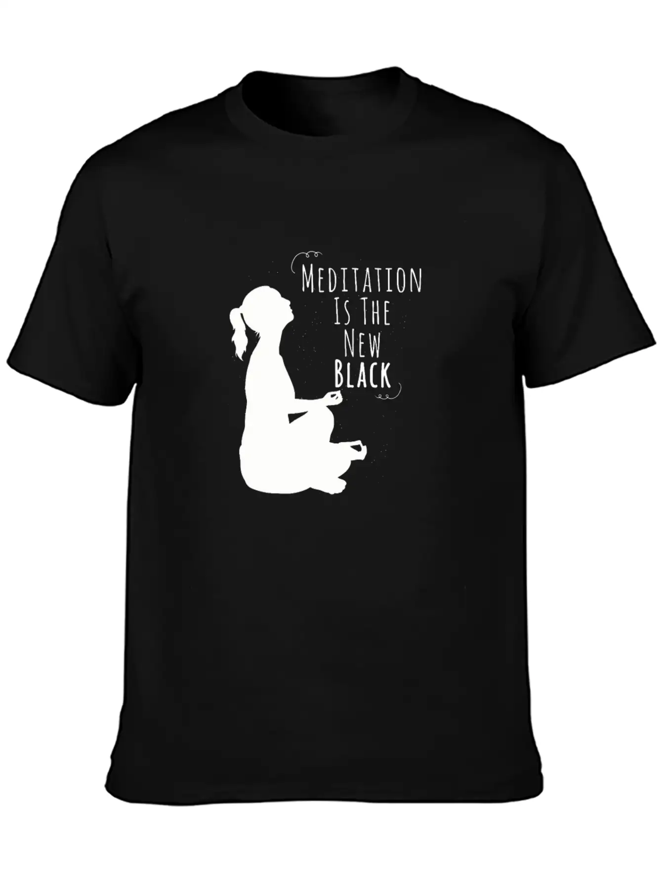 Funny Meditation The New Black Gift Unisex Casual T-Shirt – Clean Design For Daily Comfort
