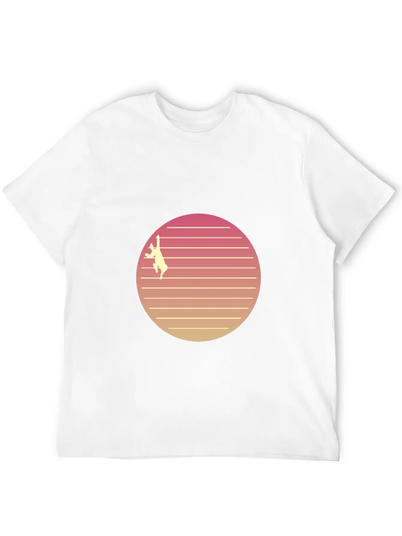 Funny Monkey Monkeys Retro Colors Sunrise Unisex Casual T-Shirt – Clean Design For Daily Comfort