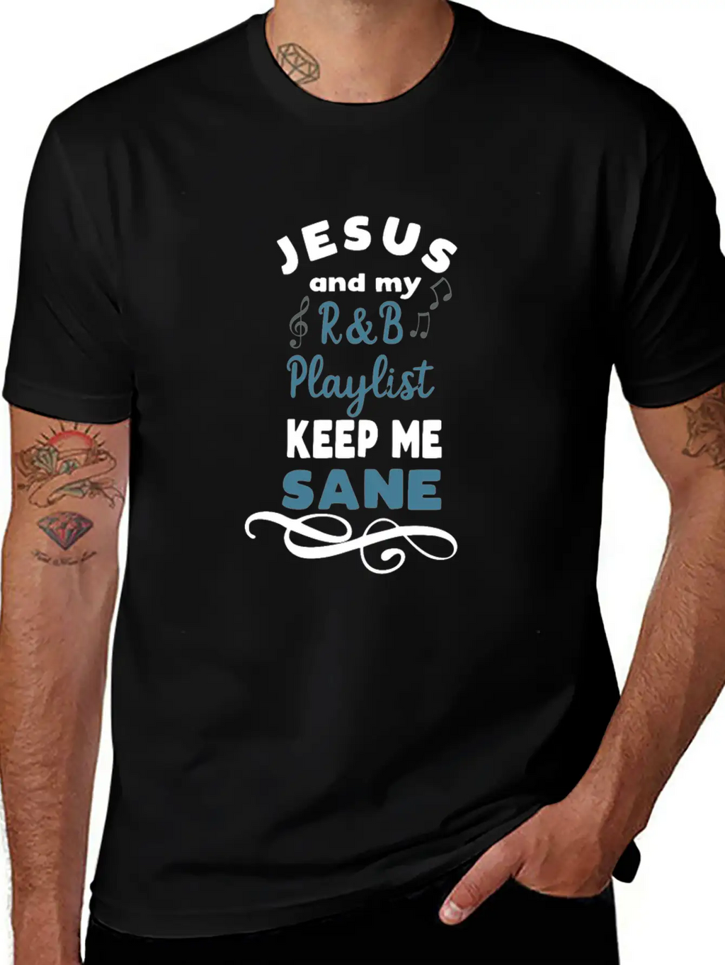 Funny Music Meme R&B Music Lover Gift Unisex Short Sleeve Soft Cotton T-Shirt – Casual Everyday Wear