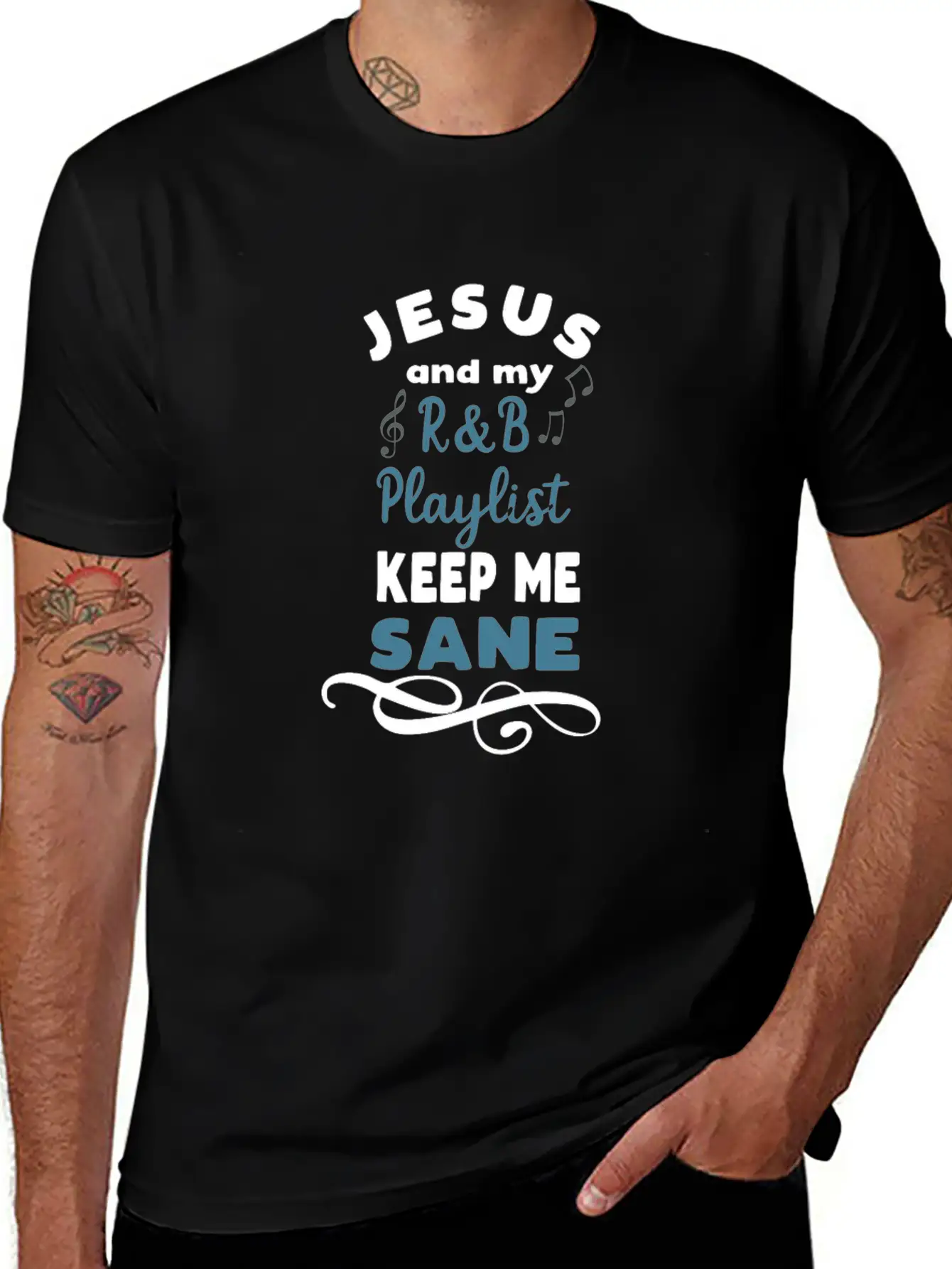 Funny Music Meme R&B Music Lover Gift Unisex Short Sleeve Soft Cotton T-Shirt – Casual Everyday Wear