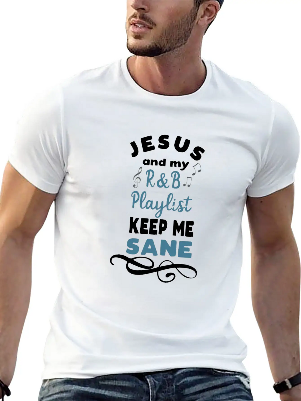 Funny Music Meme R&B Music Lover Gift Unisex Short Sleeve Soft Cotton T-Shirt – Casual Everyday Wear
