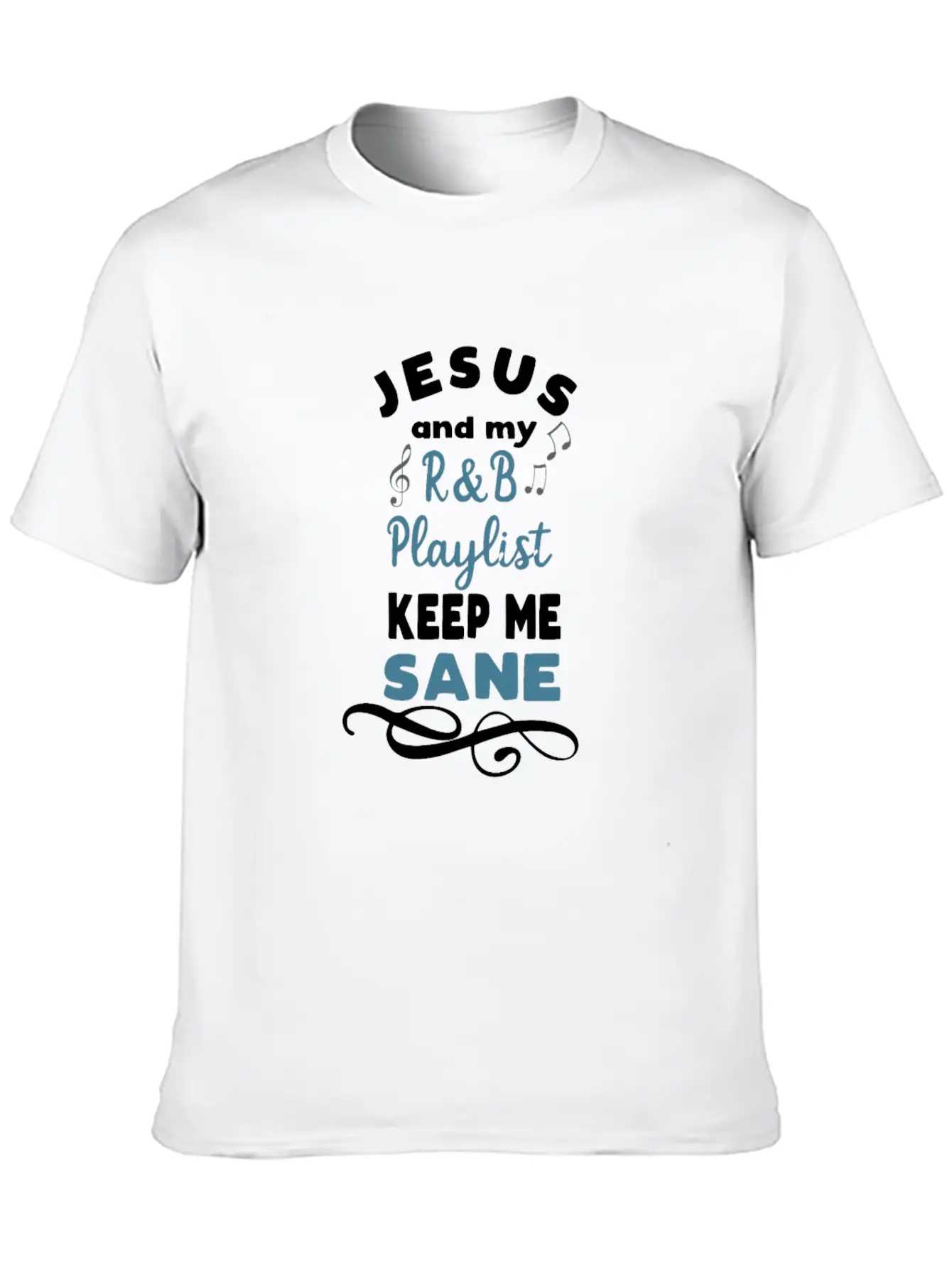 Funny Music Meme R&B Music Lover Gift Unisex Short Sleeve Soft Cotton T-Shirt – Casual Everyday Wear