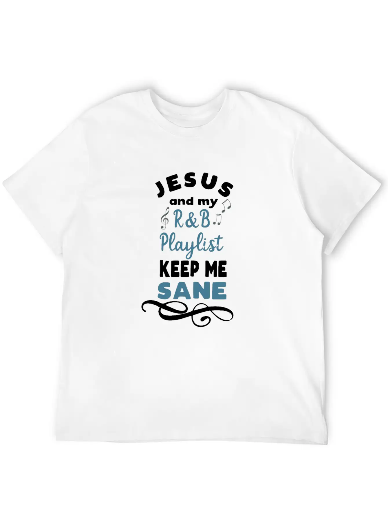 Funny Music Meme R&B Music Lover Gift Unisex Short Sleeve Soft Cotton T-Shirt – Casual Everyday Wear