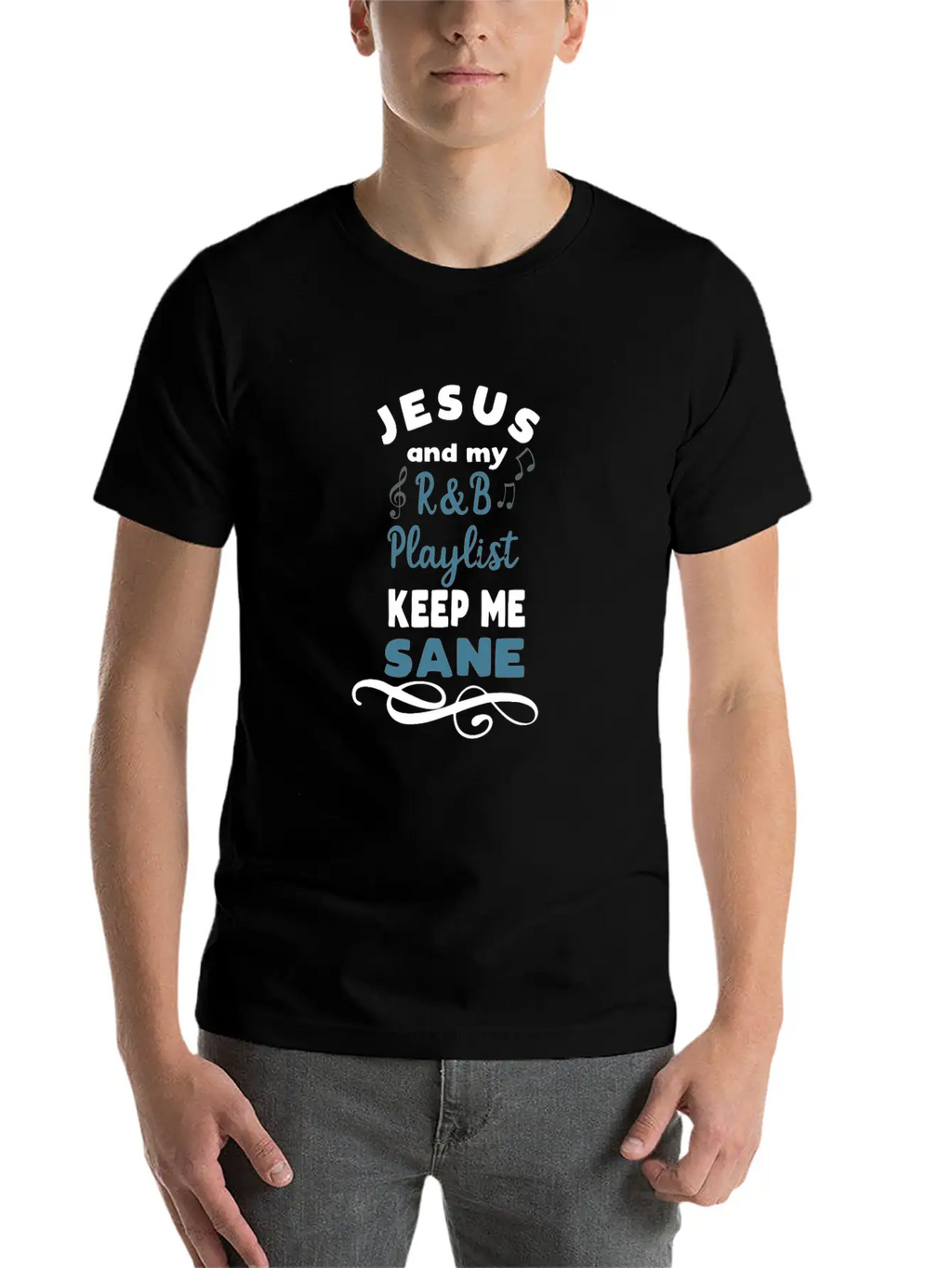 Funny Music Meme R&B Music Lover Gift Unisex Short Sleeve Soft Cotton T-Shirt – Casual Everyday Wear