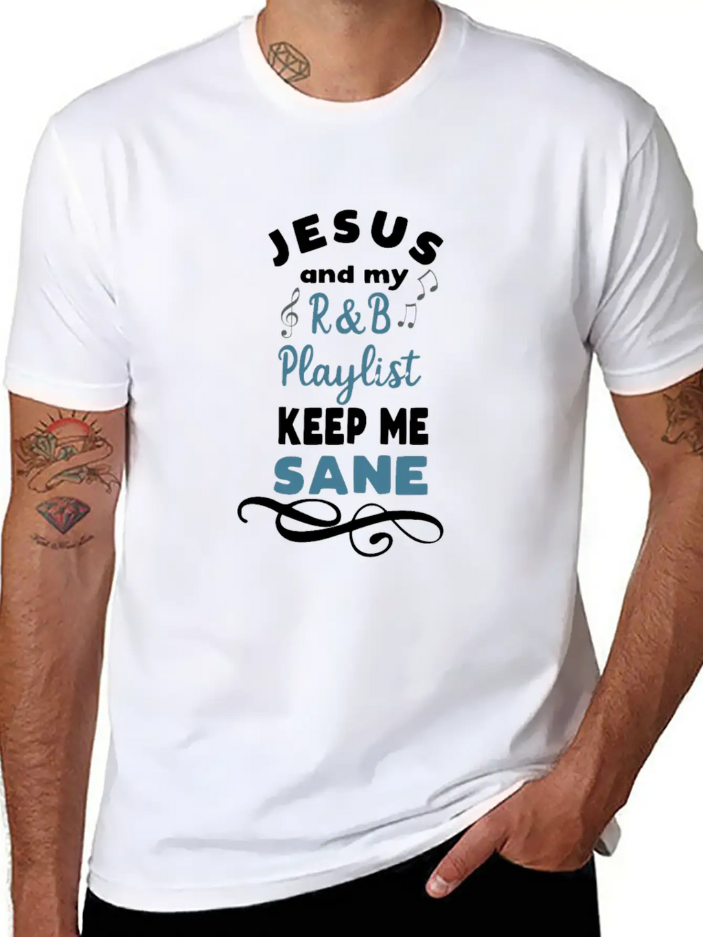 Funny Music Meme R&B Music Lover Gift Unisex Short Sleeve Soft Cotton T-Shirt – Casual Everyday Wear