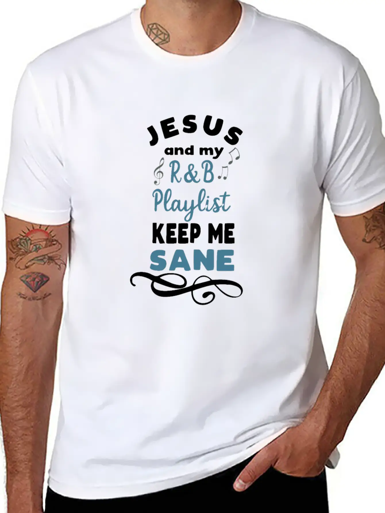 Funny Music Meme R&B Music Lover Gift Unisex Short Sleeve Soft Cotton T-Shirt – Casual Everyday Wear