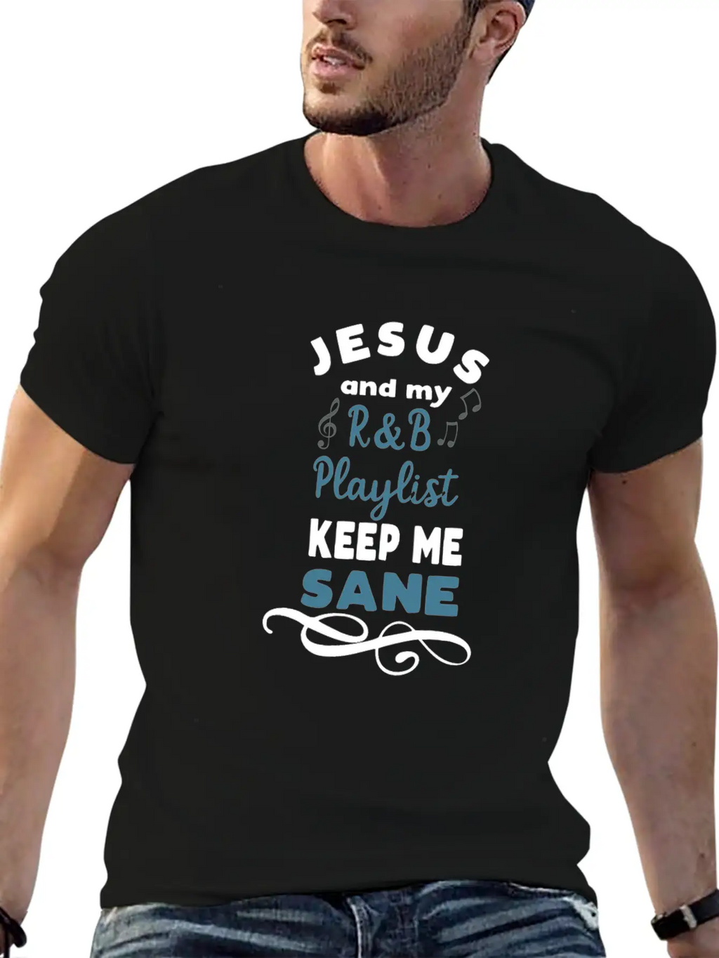 Funny Music Meme R&B Music Lover Gift Unisex Short Sleeve Soft Cotton T-Shirt – Casual Everyday Wear