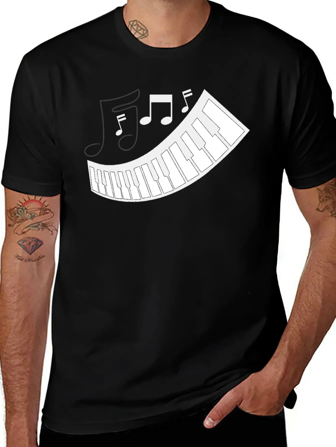 FUNNY MUSIC PIANO TSHIRT CLASSIC FOR ADULTS ANDEN Unisex Short Sleeve Soft Cotton T-Shirt – Casual Everyday Wear
