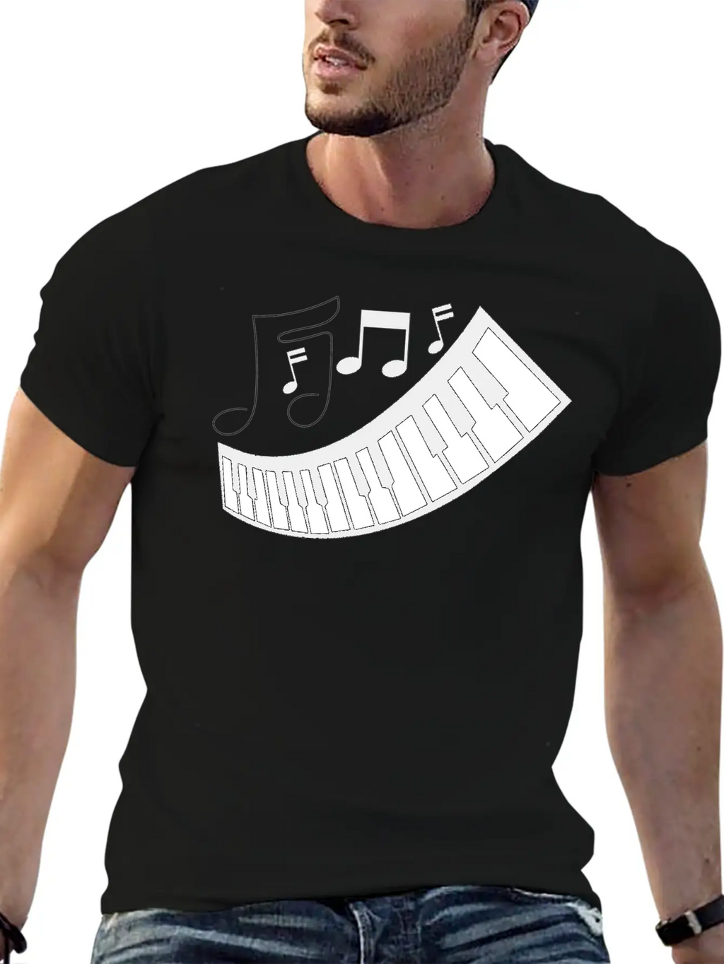 FUNNY MUSIC PIANO TSHIRT CLASSIC FOR ADULTS ANDEN Unisex Short Sleeve Soft Cotton T-Shirt – Casual Everyday Wear