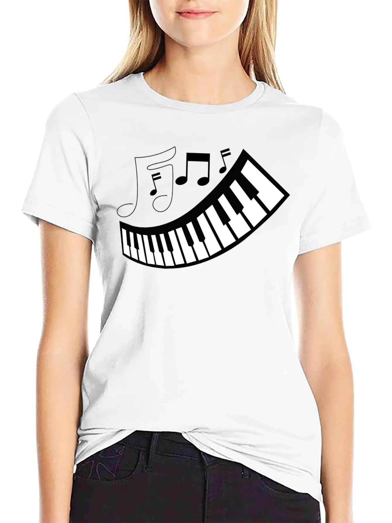 FUNNY MUSIC PIANO TSHIRT CLASSIC FOR ADULTS ANDEN Unisex Short Sleeve Soft Cotton T-Shirt – Casual Everyday Wear