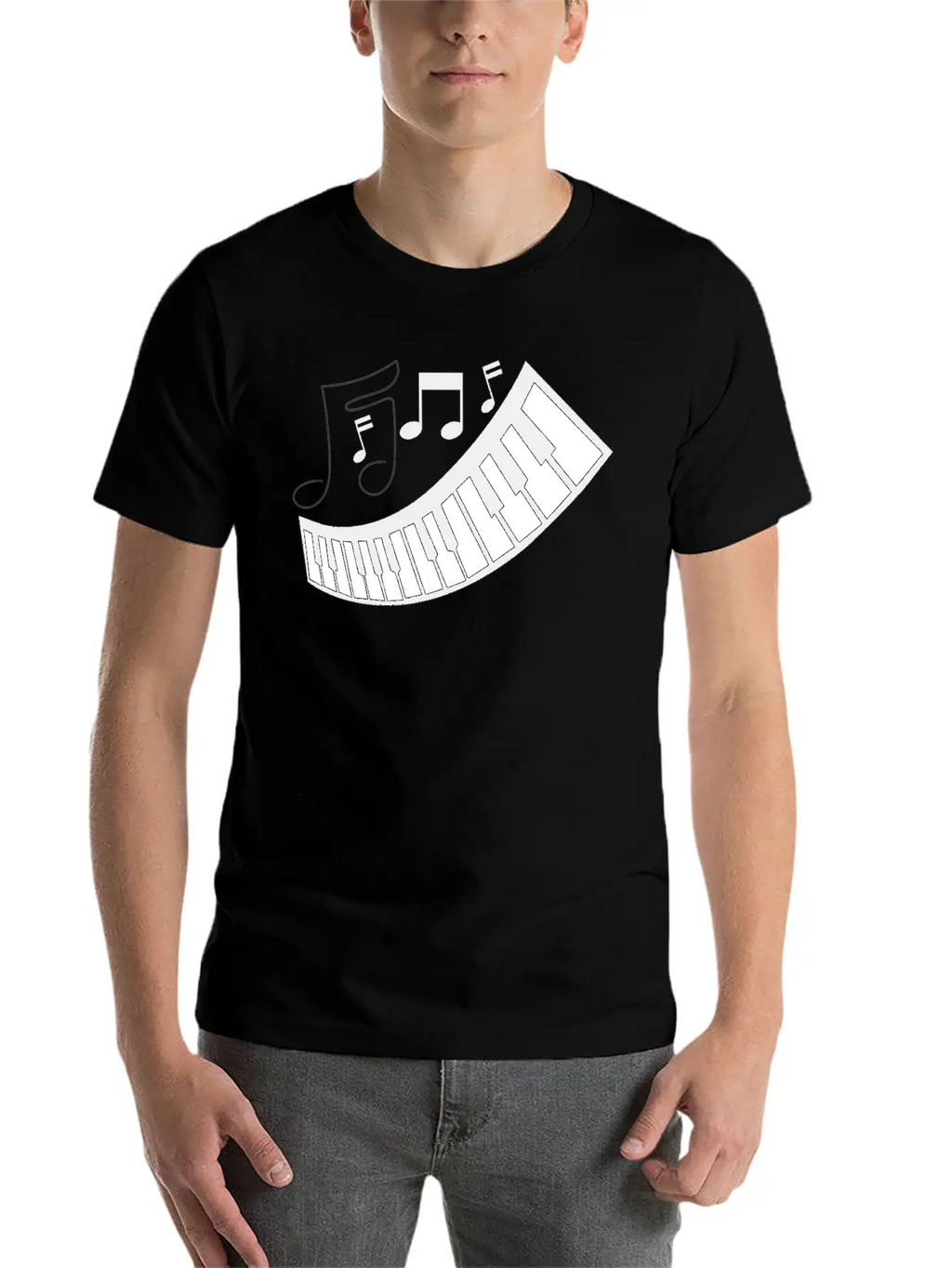 FUNNY MUSIC PIANO TSHIRT CLASSIC FOR ADULTS ANDEN Unisex Short Sleeve Soft Cotton T-Shirt – Casual Everyday Wear