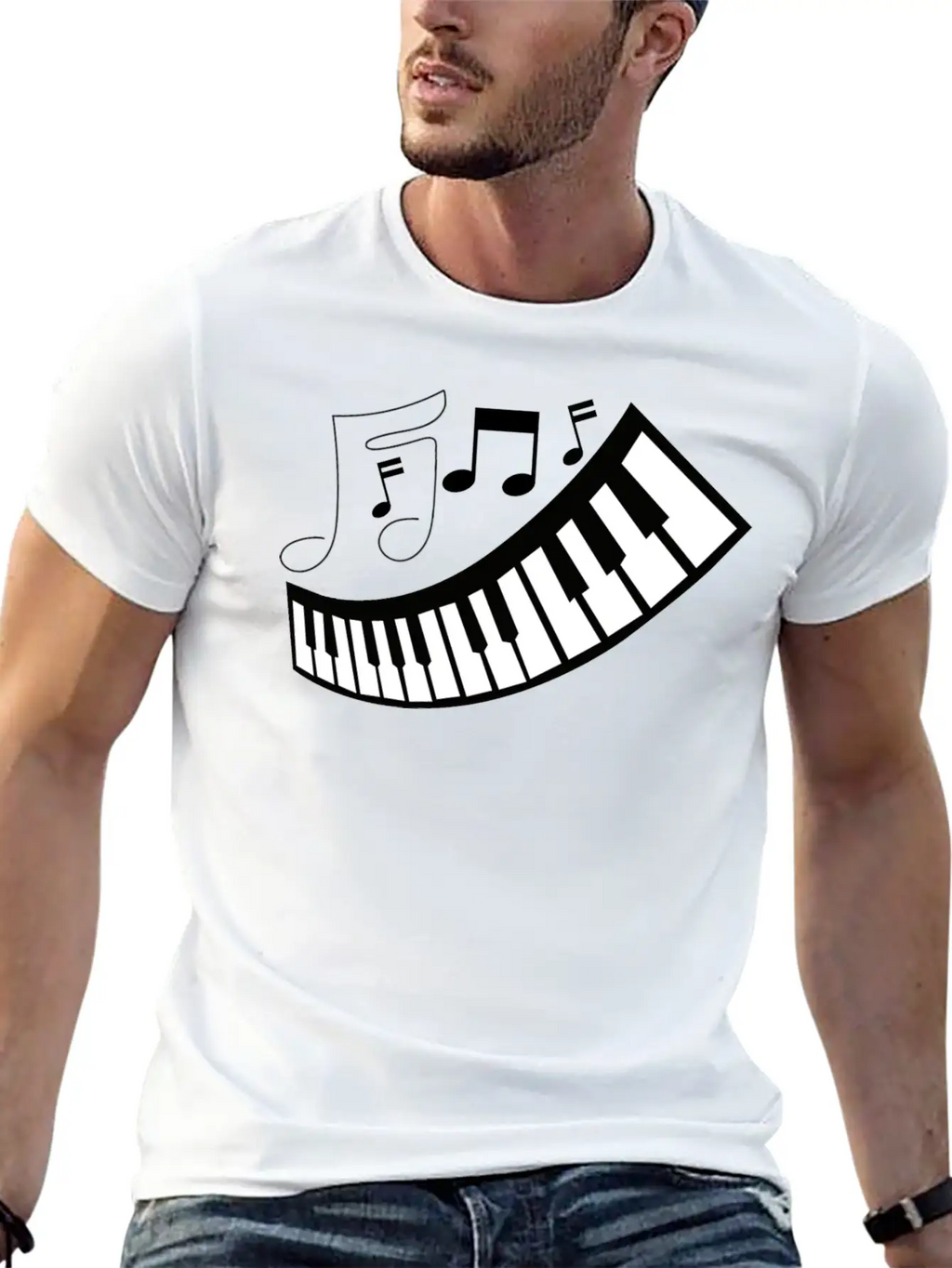 FUNNY MUSIC PIANO TSHIRT CLASSIC FOR ADULTS ANDEN Unisex Short Sleeve Soft Cotton T-Shirt – Casual Everyday Wear