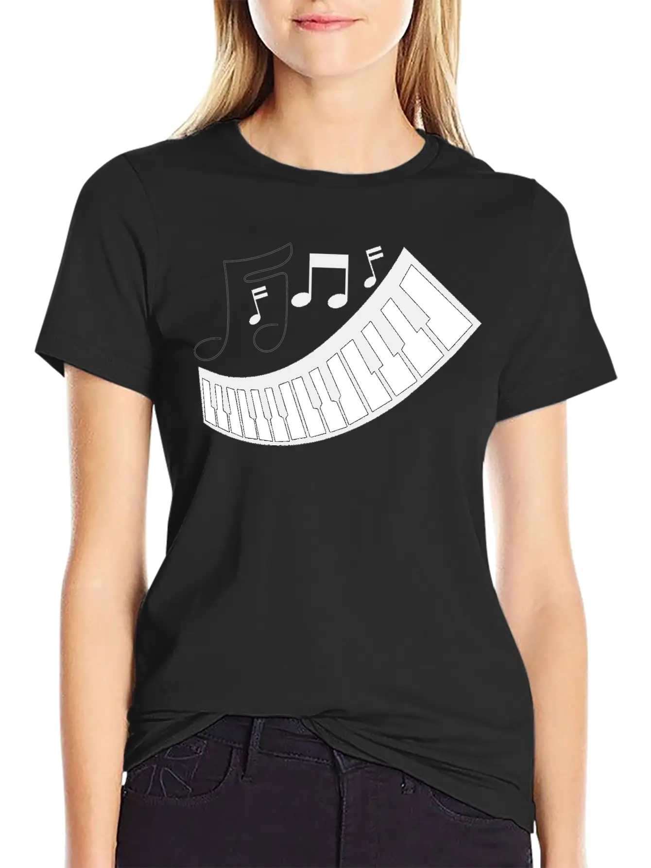 FUNNY MUSIC PIANO TSHIRT CLASSIC FOR ADULTS ANDEN Unisex Short Sleeve Soft Cotton T-Shirt – Casual Everyday Wear