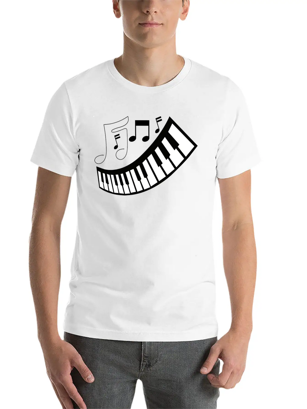 FUNNY MUSIC PIANO TSHIRT CLASSIC FOR ADULTS ANDEN Unisex Short Sleeve Soft Cotton T-Shirt – Casual Everyday Wear