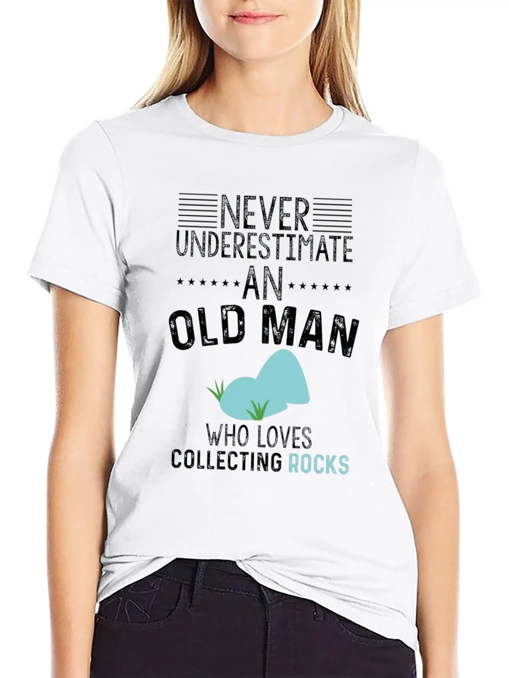 Funny Old Man Loves Collecting Rocks Gift Unisex Casual T-Shirt – Clean Design For Daily Comfort