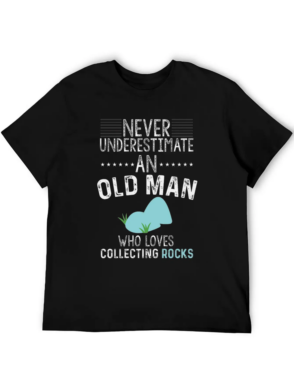 Funny Old Man Loves Collecting Rocks Gift Unisex Casual T-Shirt – Clean Design For Daily Comfort