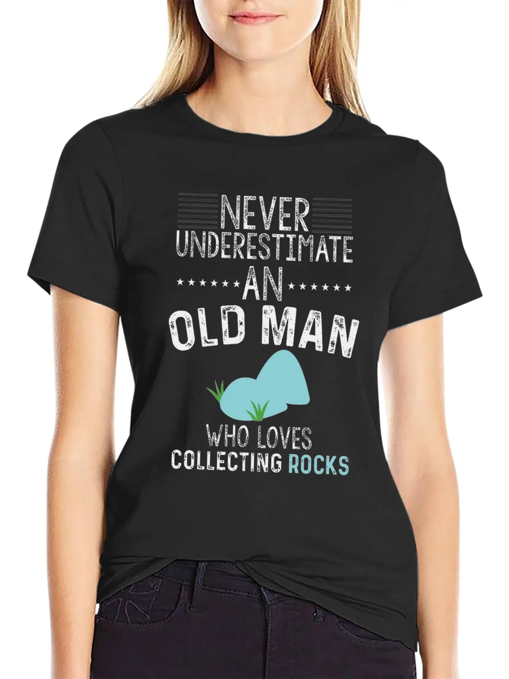 Funny Old Man Loves Collecting Rocks Gift Unisex Casual T-Shirt – Clean Design For Daily Comfort