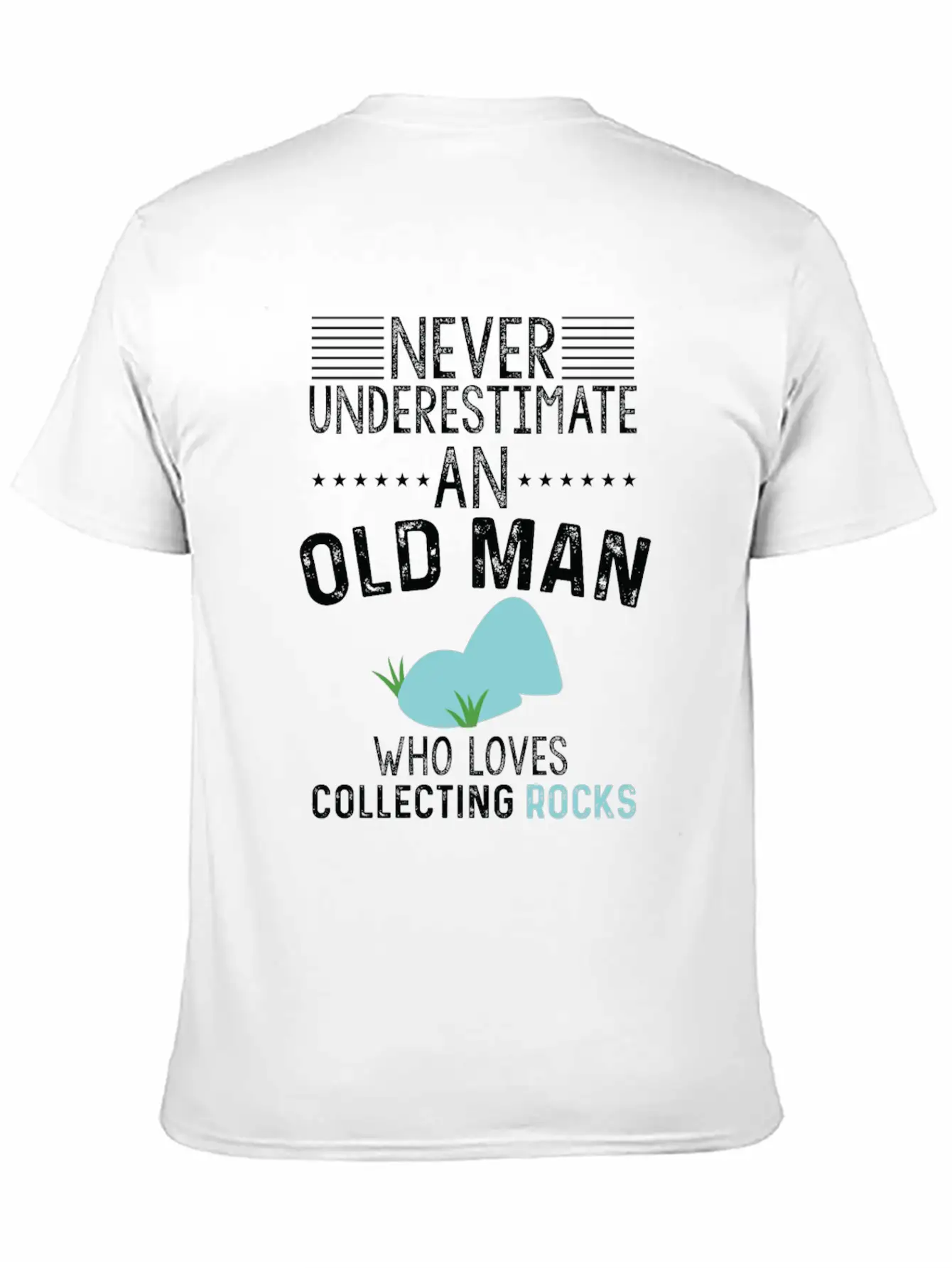 Funny Old Man Loves Collecting Rocks Gift Unisex Casual T-Shirt – Clean Design For Daily Comfort