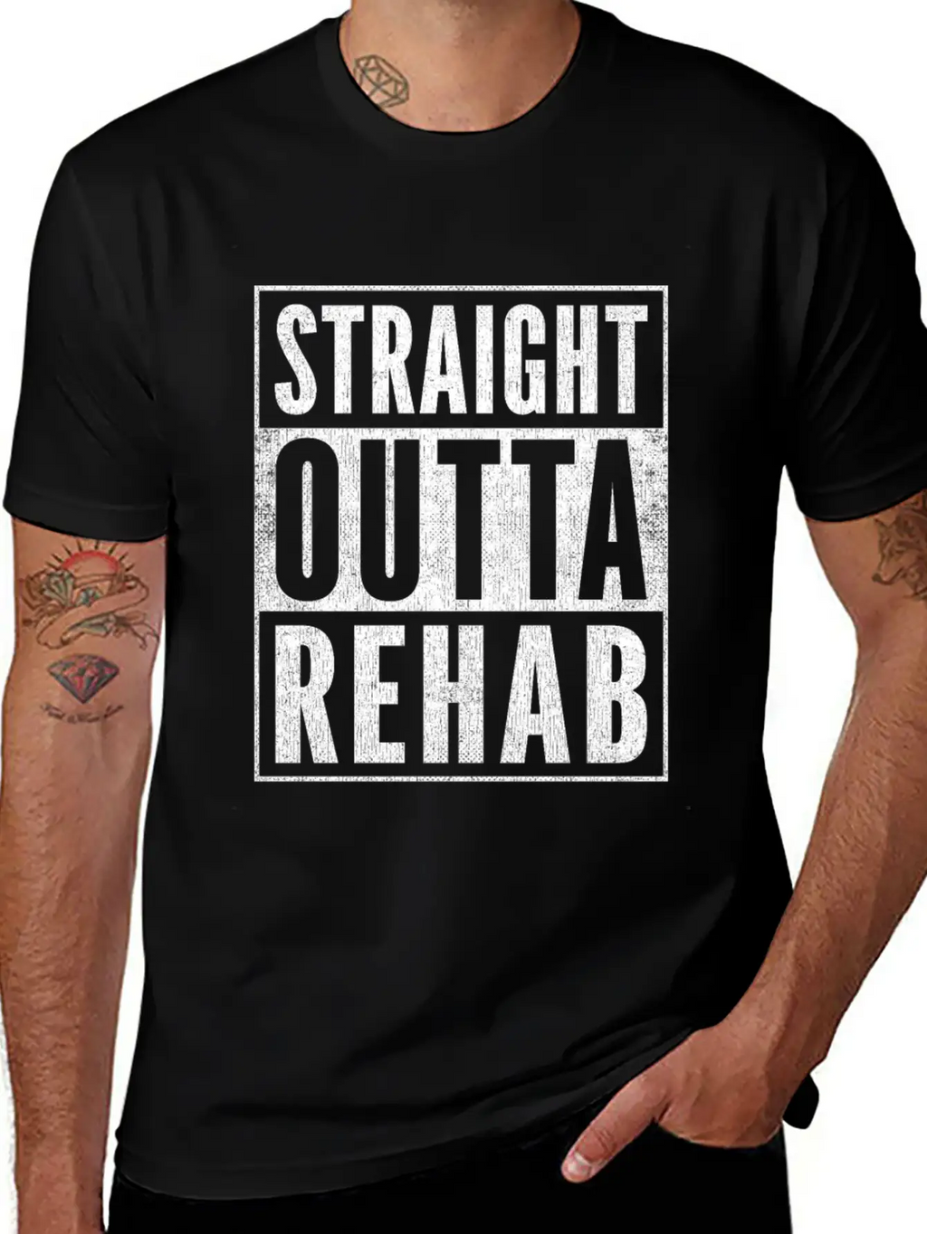 Funny Patient Get Well Gag Outfit Straight Outta Stylish Everyday T-Shirt – Unisex Basic Cotton Tee