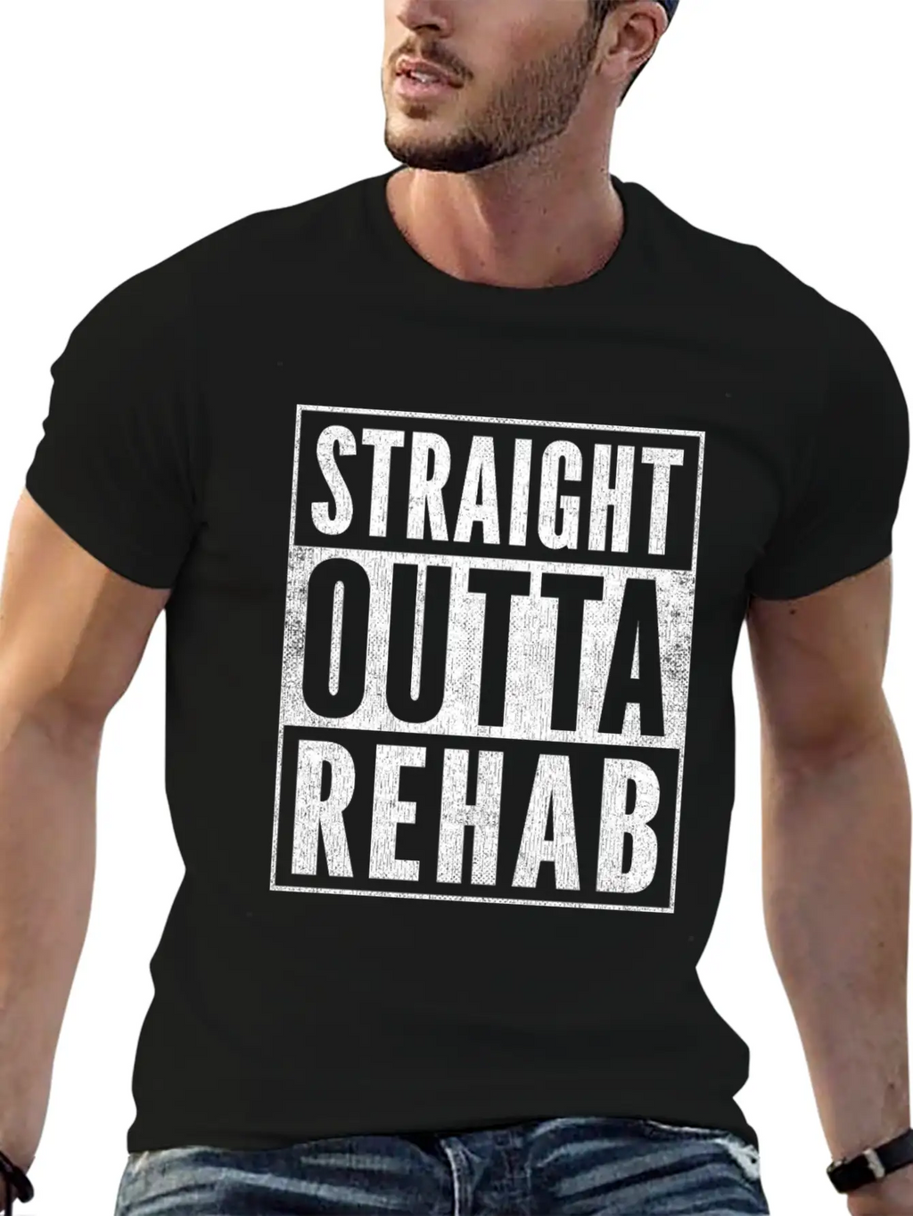 Funny Patient Get Well Gag Outfit Straight Outta Stylish Everyday T-Shirt – Unisex Basic Cotton Tee