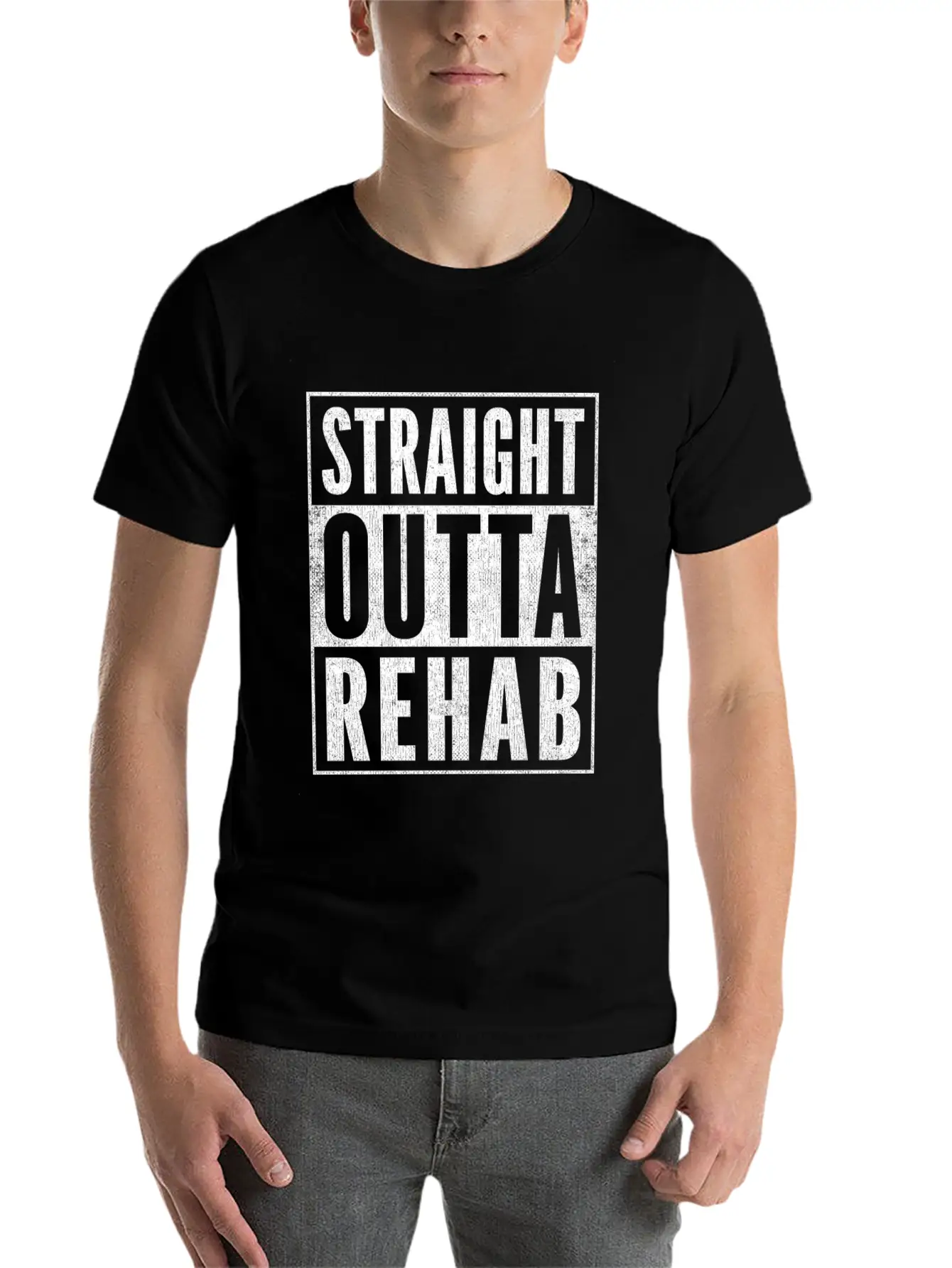 Funny Patient Get Well Gag Outfit Straight Outta Stylish Everyday T-Shirt – Unisex Basic Cotton Tee