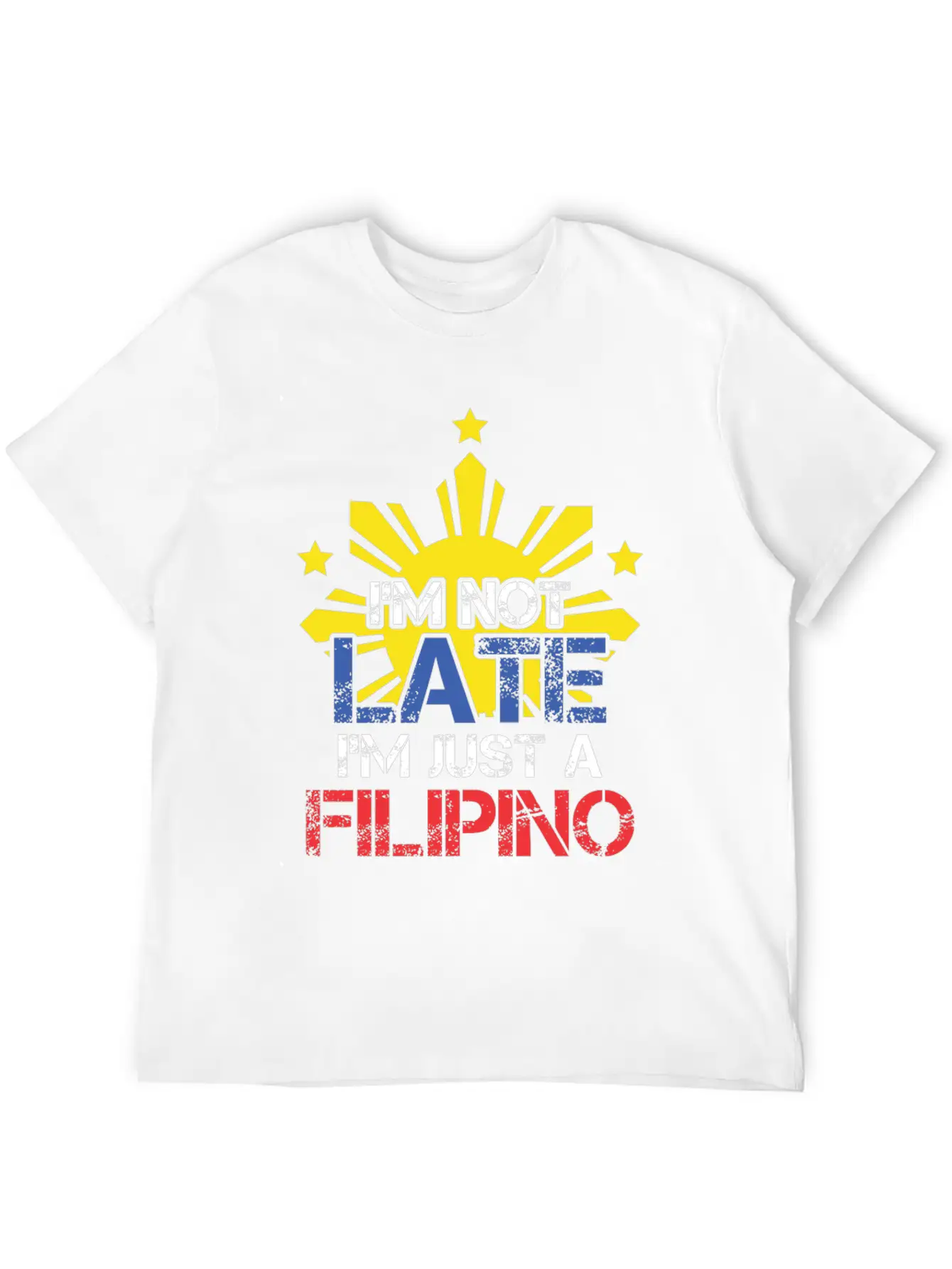 Funny Pinoy Punctuality Philippines Filipino Unisex Short Sleeve Soft Cotton T-Shirt – Casual Everyday Wear