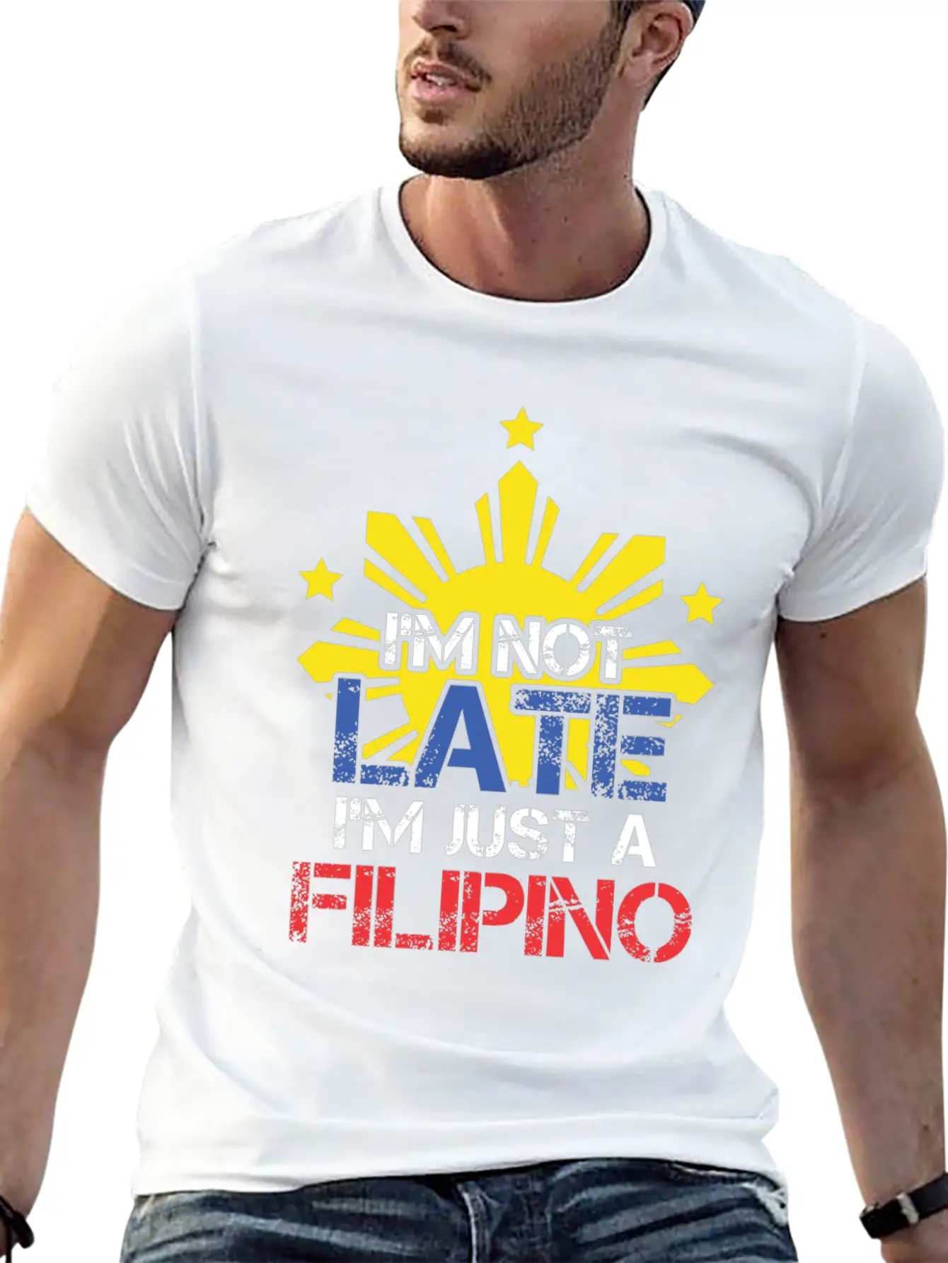 Funny Pinoy Punctuality Philippines Filipino Unisex Short Sleeve Soft Cotton T-Shirt – Casual Everyday Wear