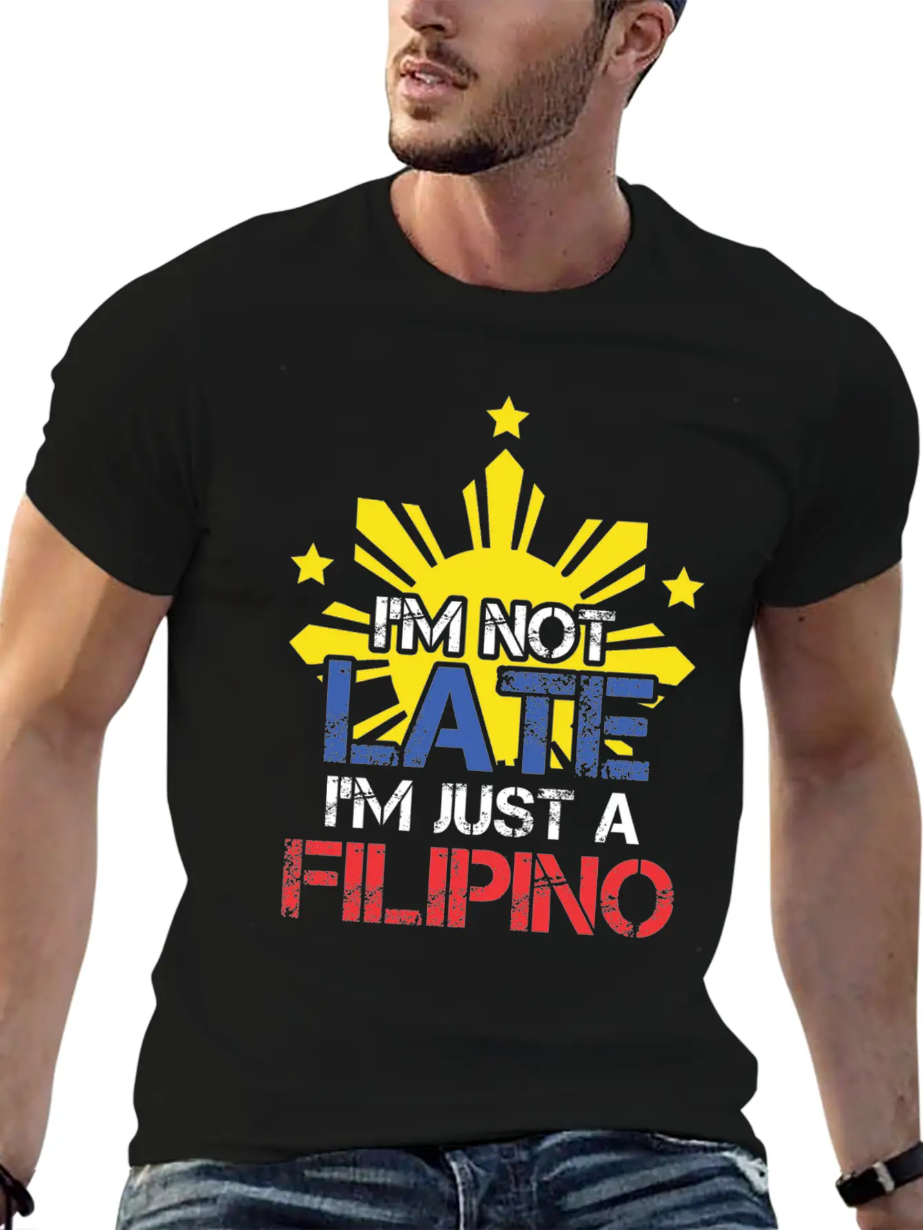 Funny Pinoy Punctuality Philippines Filipino Unisex Short Sleeve Soft Cotton T-Shirt – Casual Everyday Wear