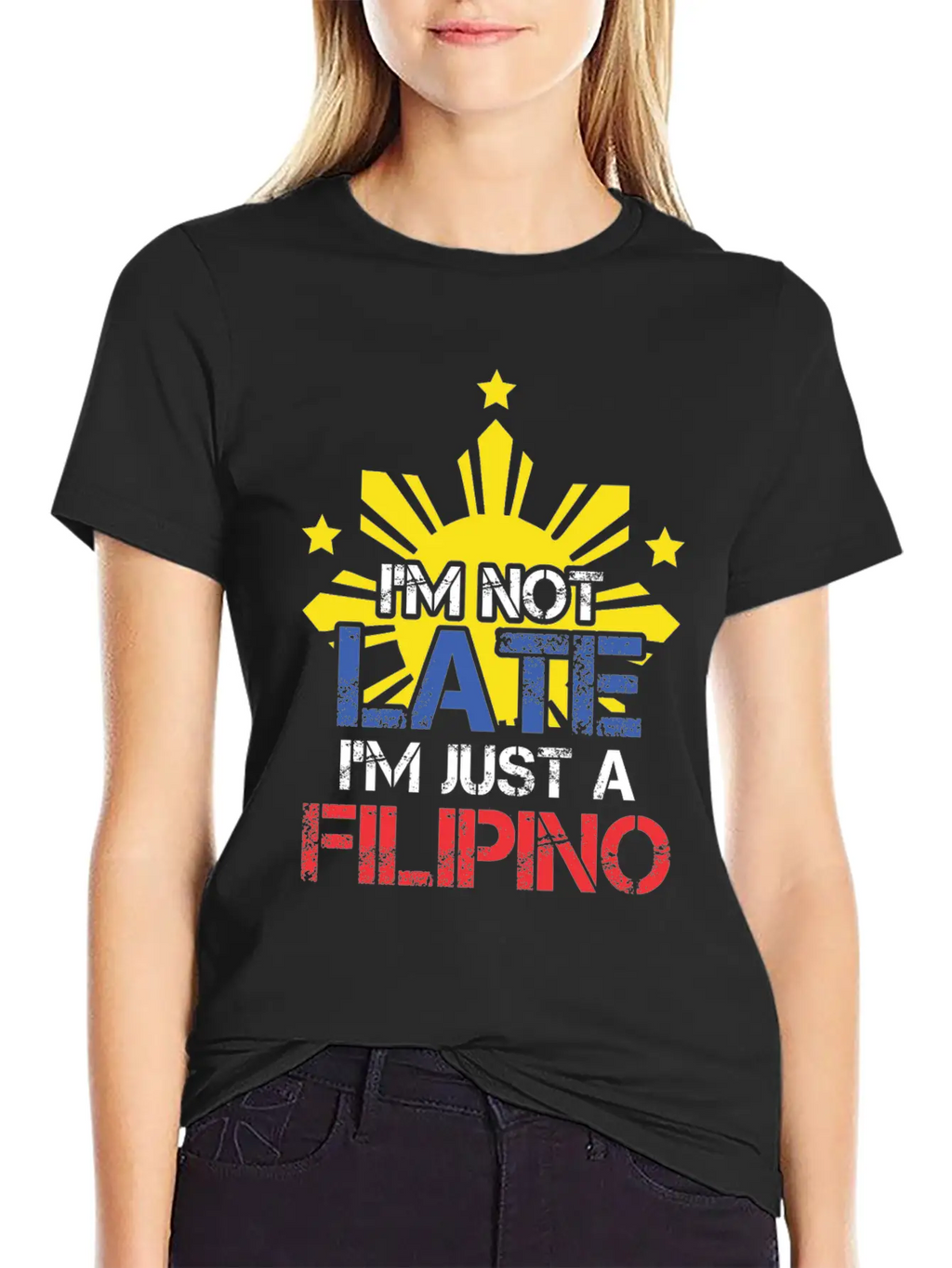 Funny Pinoy Punctuality Philippines Filipino Unisex Short Sleeve Soft Cotton T-Shirt – Casual Everyday Wear