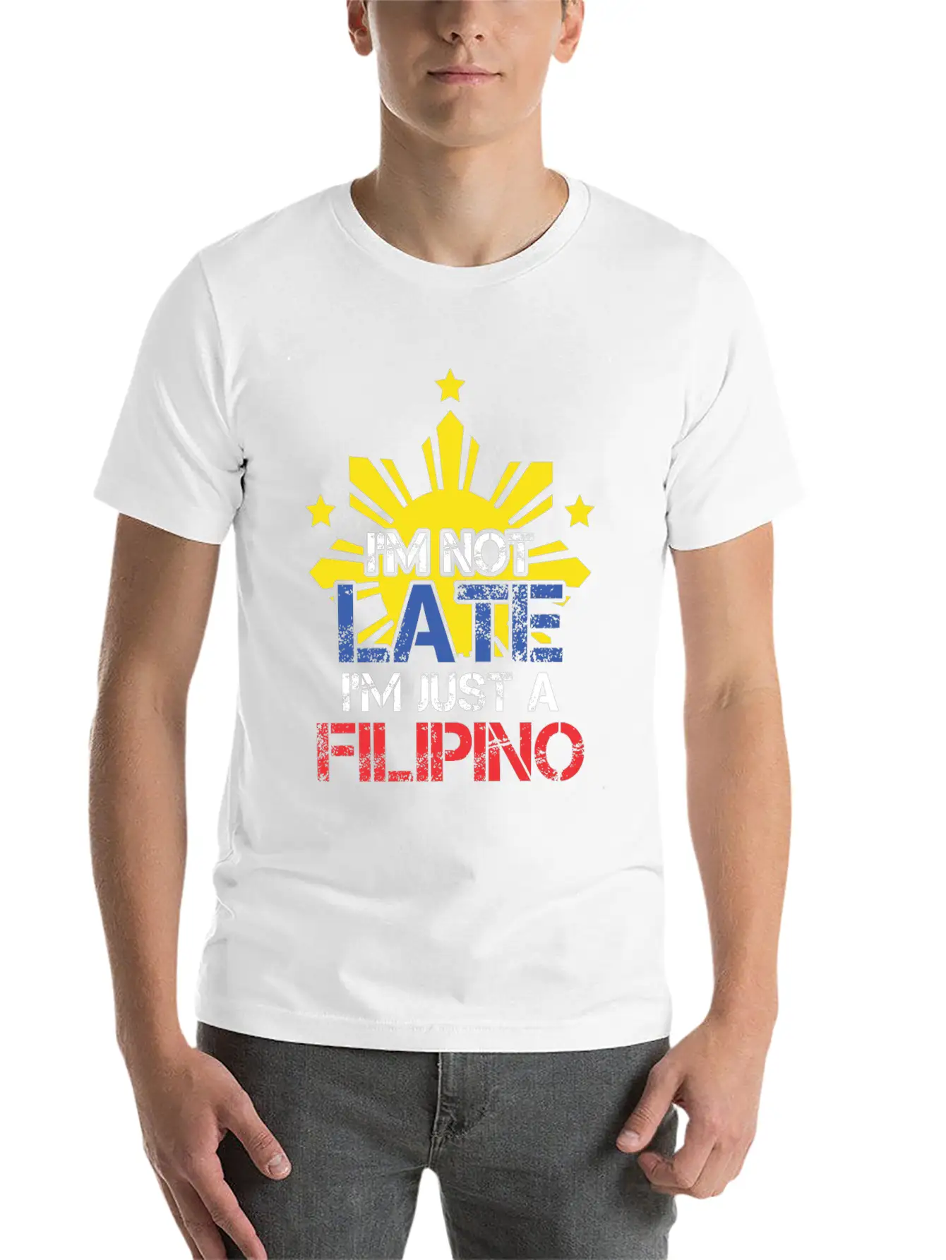 Funny Pinoy Punctuality Philippines Filipino Unisex Short Sleeve Soft Cotton T-Shirt – Casual Everyday Wear