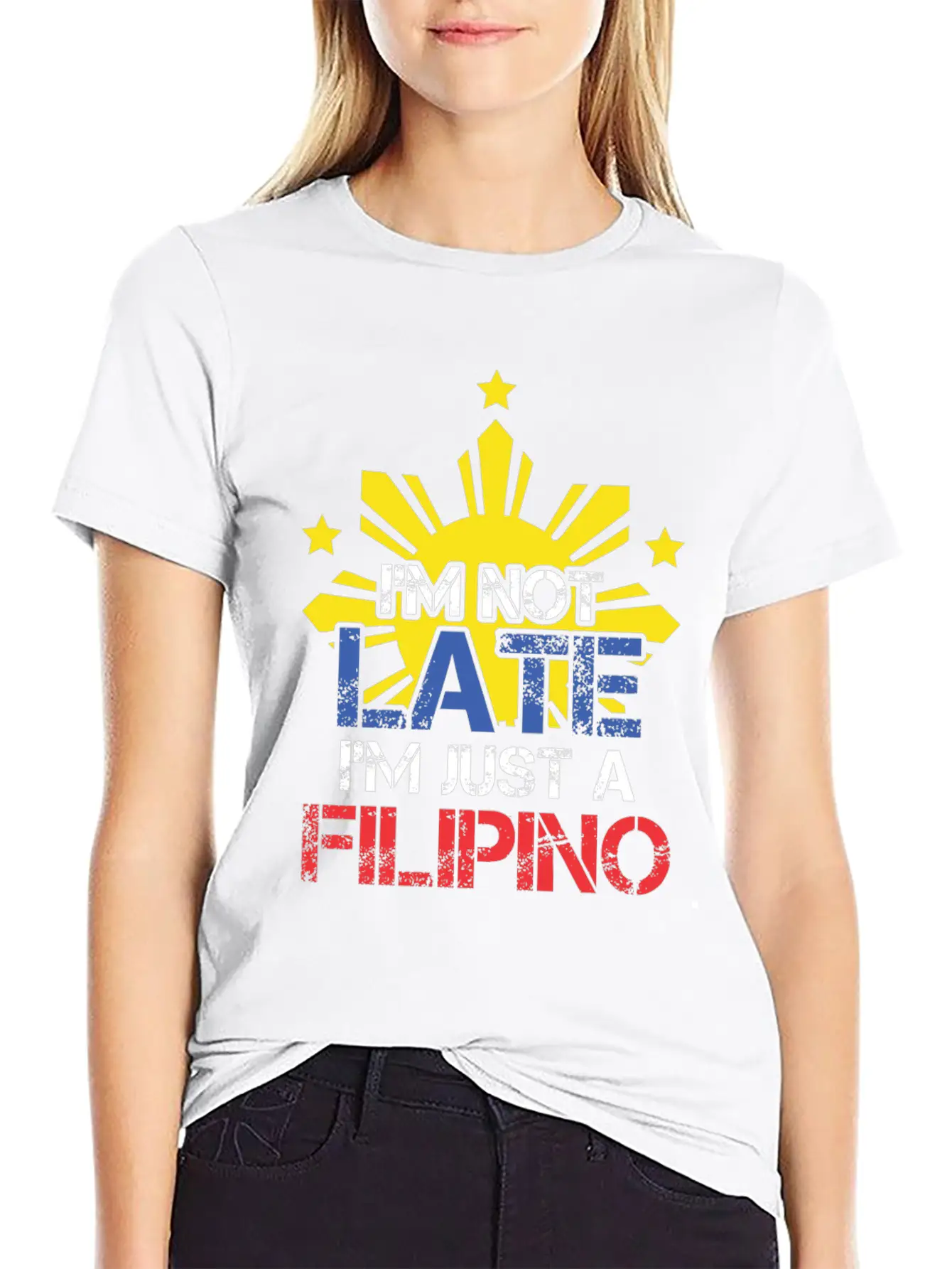 Funny Pinoy Punctuality Philippines Filipino Unisex Short Sleeve Soft Cotton T-Shirt – Casual Everyday Wear