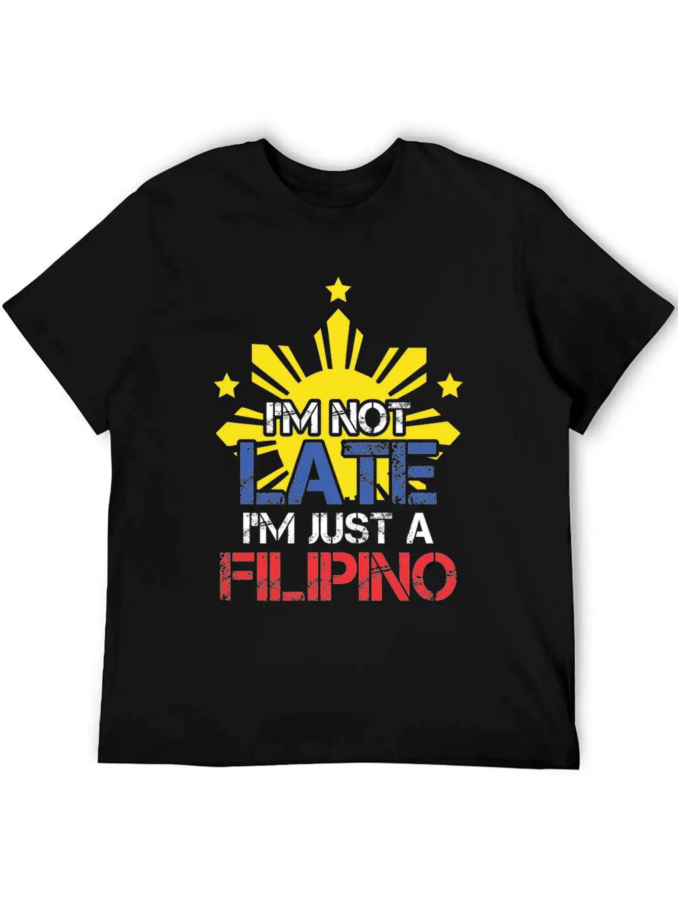 Funny Pinoy Punctuality Philippines Filipino Unisex Short Sleeve Soft Cotton T-Shirt – Casual Everyday Wear