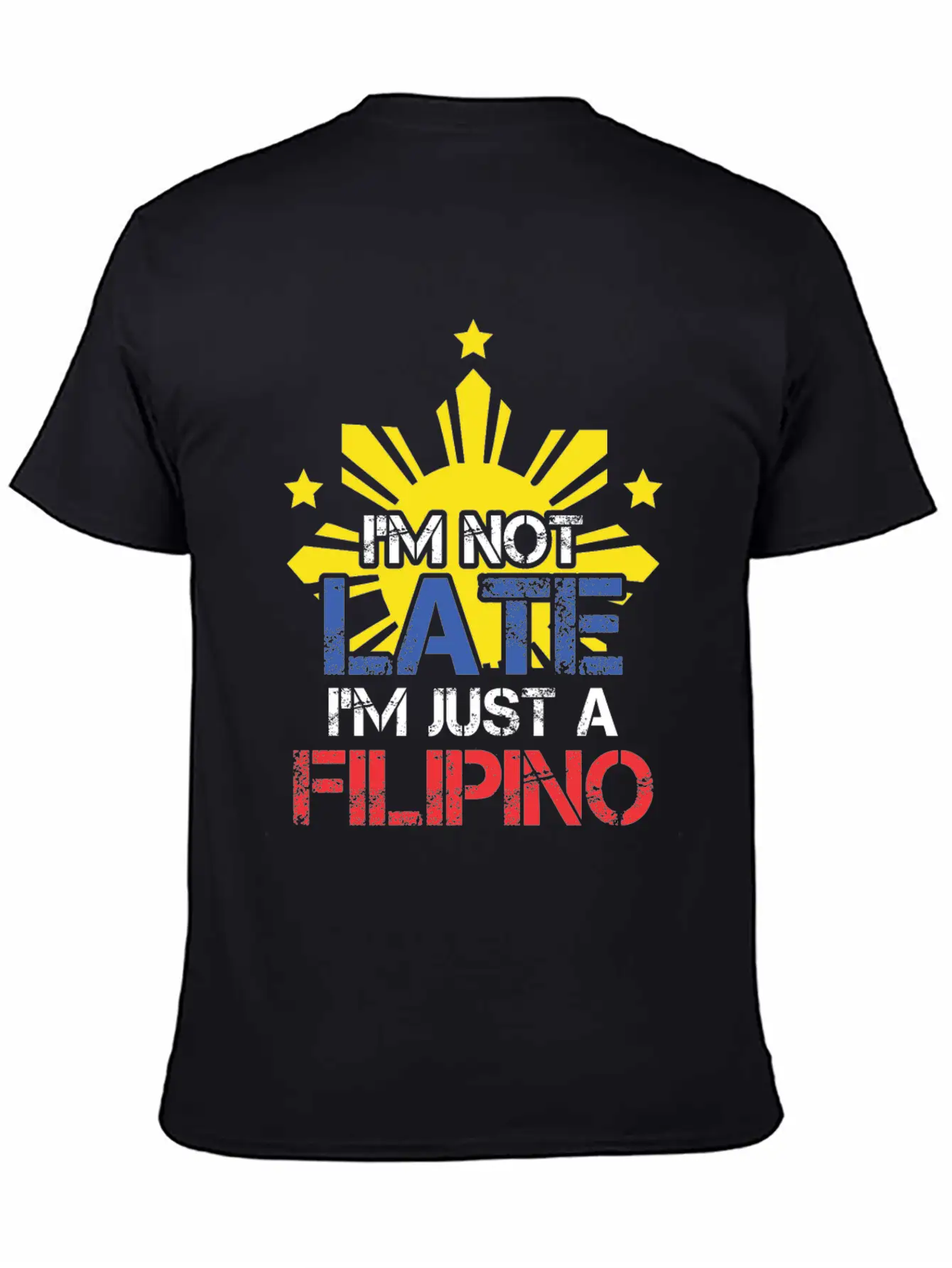 Funny Pinoy Punctuality Philippines Filipino Unisex Short Sleeve Soft Cotton T-Shirt – Casual Everyday Wear