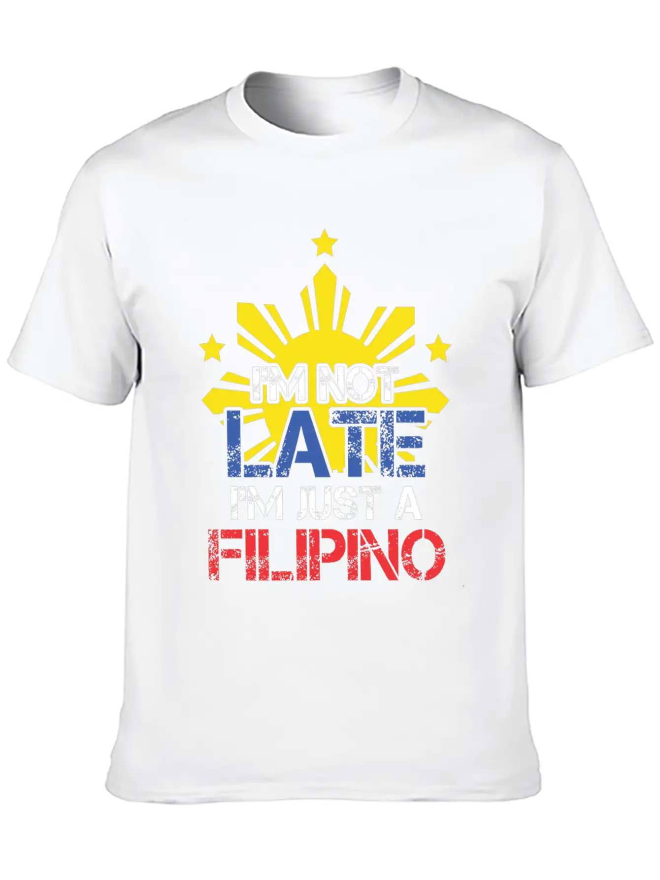 Funny Pinoy Punctuality Philippines Filipino Unisex Short Sleeve Soft Cotton T-Shirt – Casual Everyday Wear