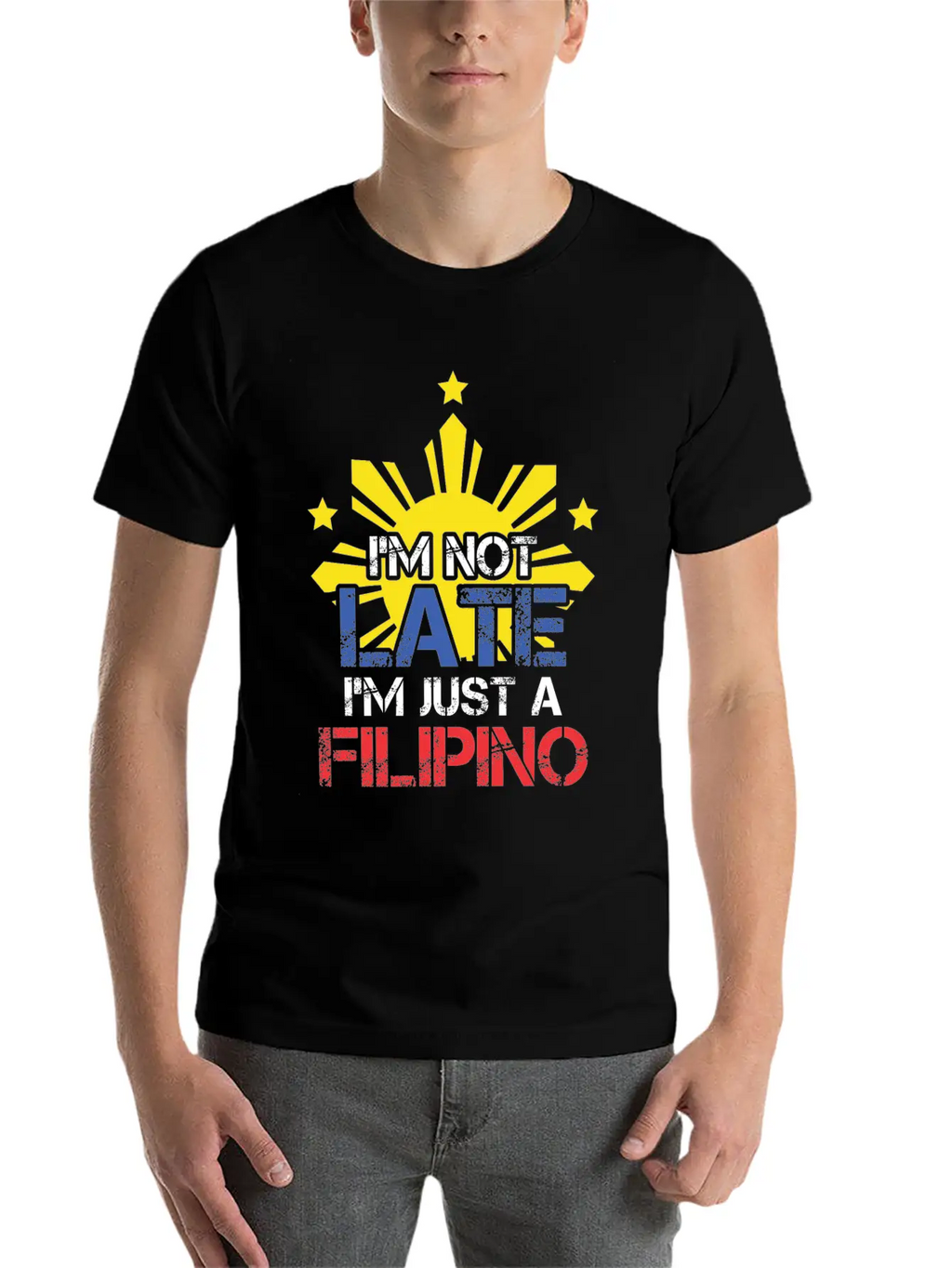 Funny Pinoy Punctuality Philippines Filipino Unisex Short Sleeve Soft Cotton T-Shirt – Casual Everyday Wear