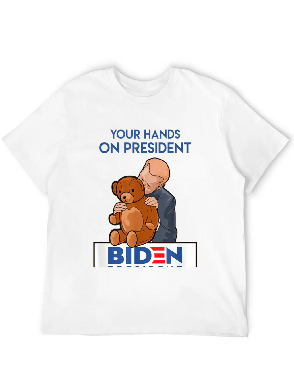 Funny Political Satire Creepy Joe Biden Gift Stylish Everyday T-Shirt – Unisex Basic Cotton Tee