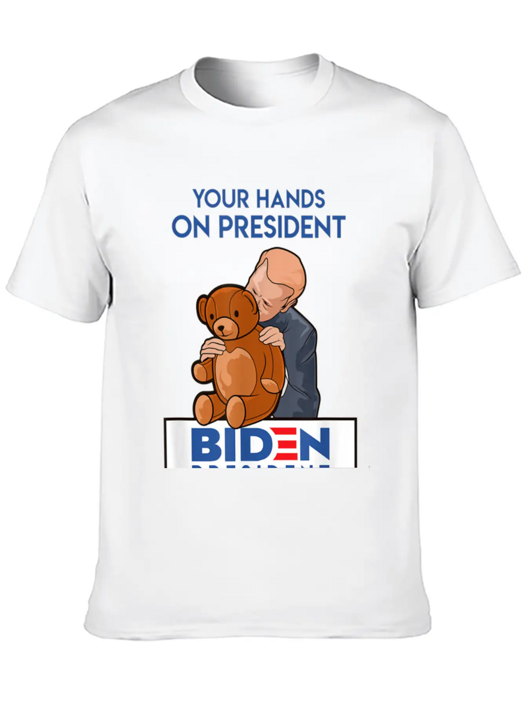 Funny Political Satire Creepy Joe Biden Gift Stylish Everyday T-Shirt – Unisex Basic Cotton Tee