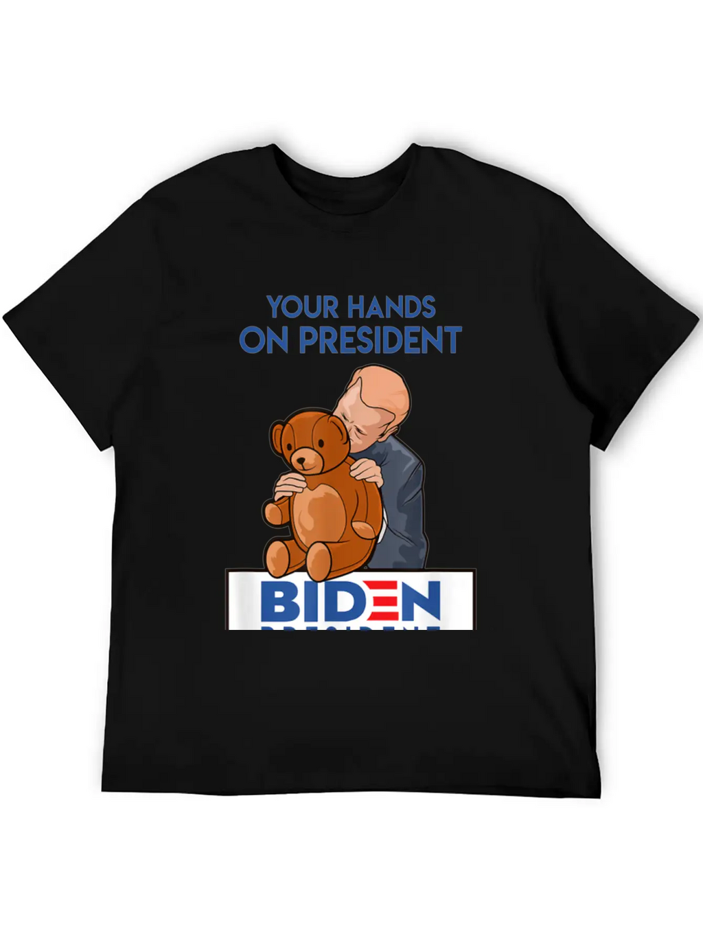 Funny Political Satire Creepy Joe Biden Gift Stylish Everyday T-Shirt – Unisex Basic Cotton Tee