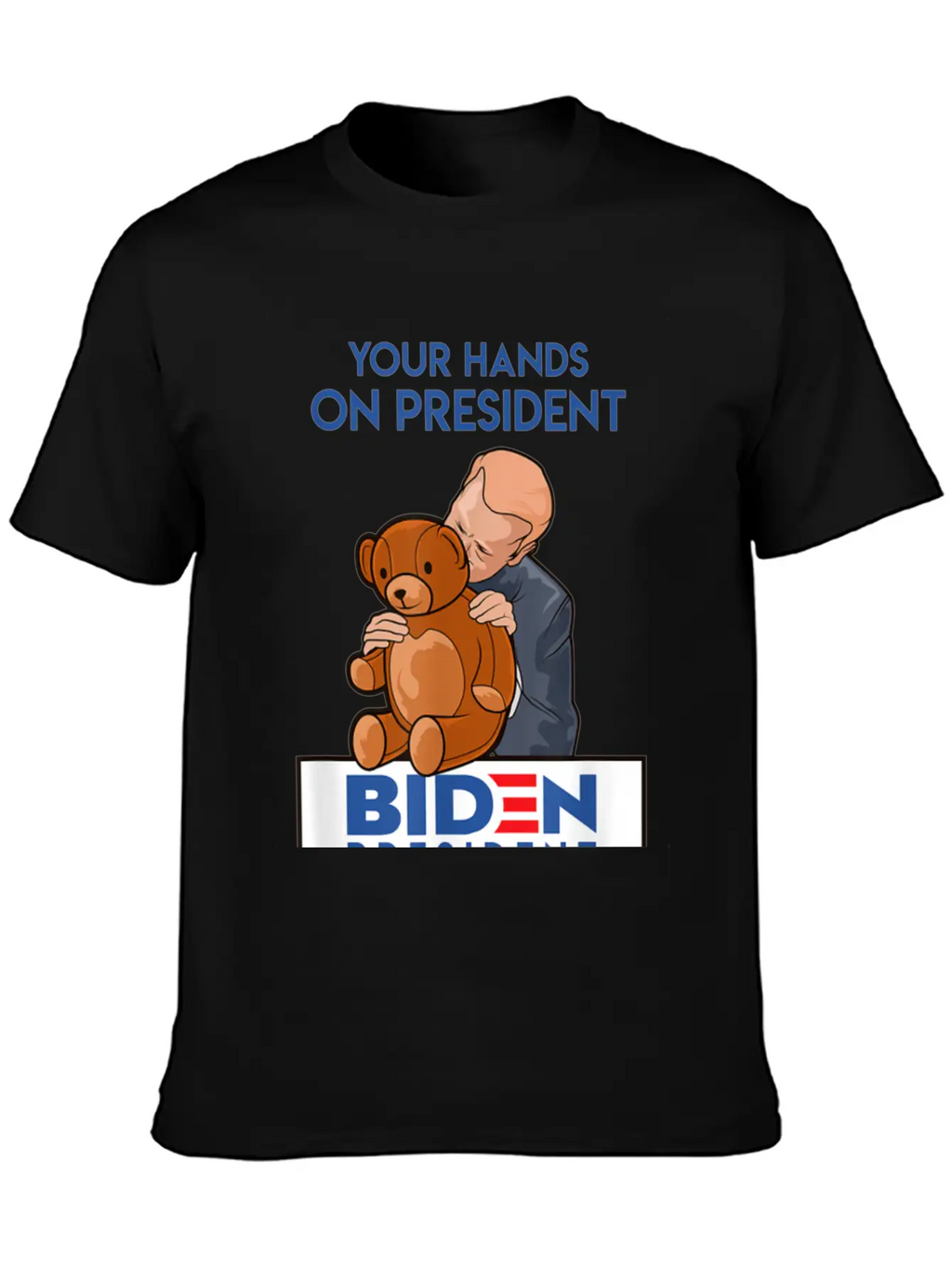 Funny Political Satire Creepy Joe Biden Gift Stylish Everyday T-Shirt – Unisex Basic Cotton Tee