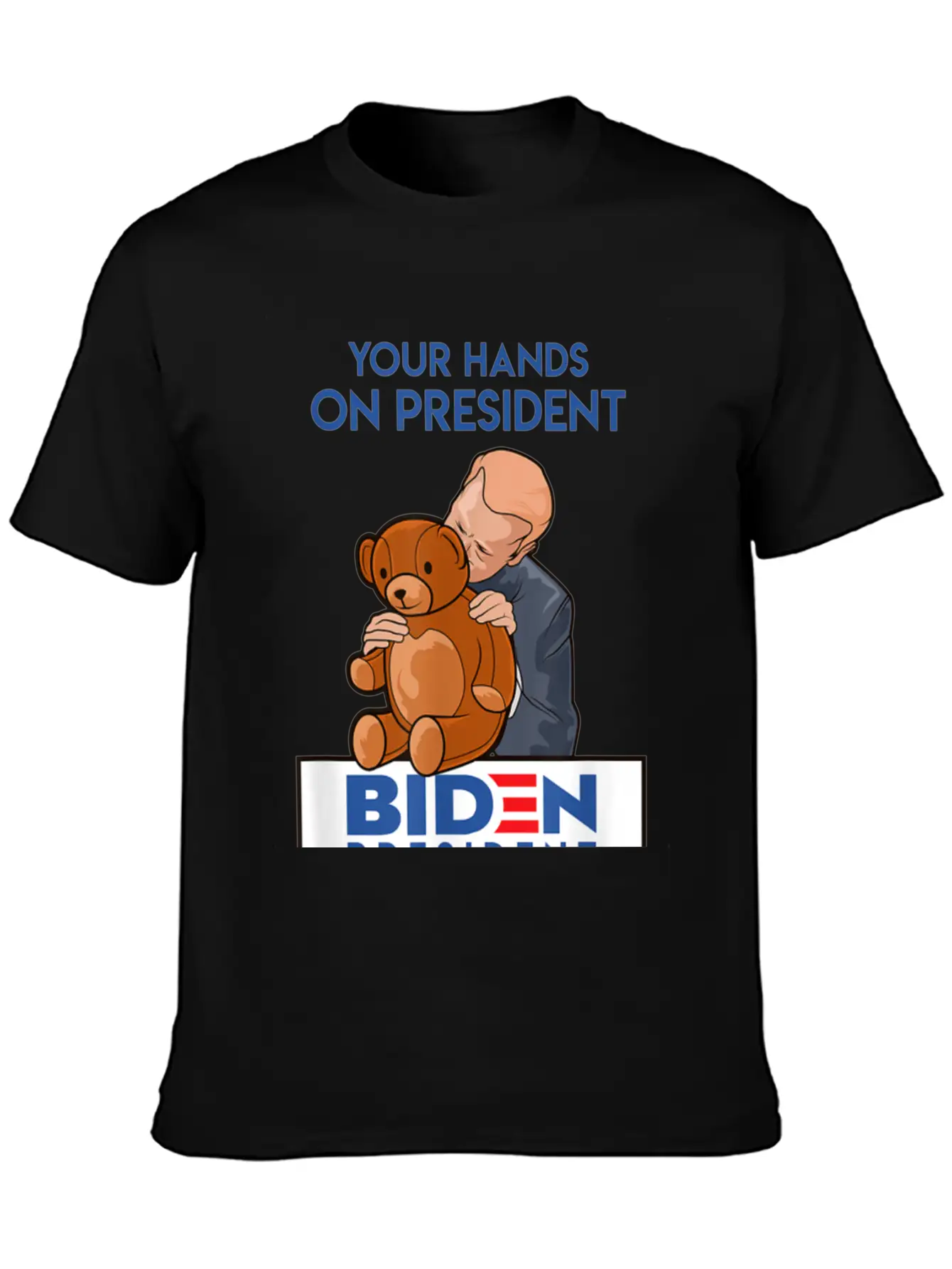 Funny Political Satire Creepy Joe Biden Gift Stylish Everyday T-Shirt – Unisex Basic Cotton Tee