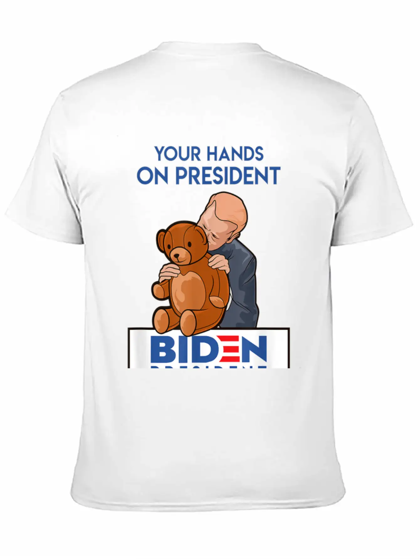 Funny Political Satire Creepy Joe Biden Gift Stylish Everyday T-Shirt – Unisex Basic Cotton Tee