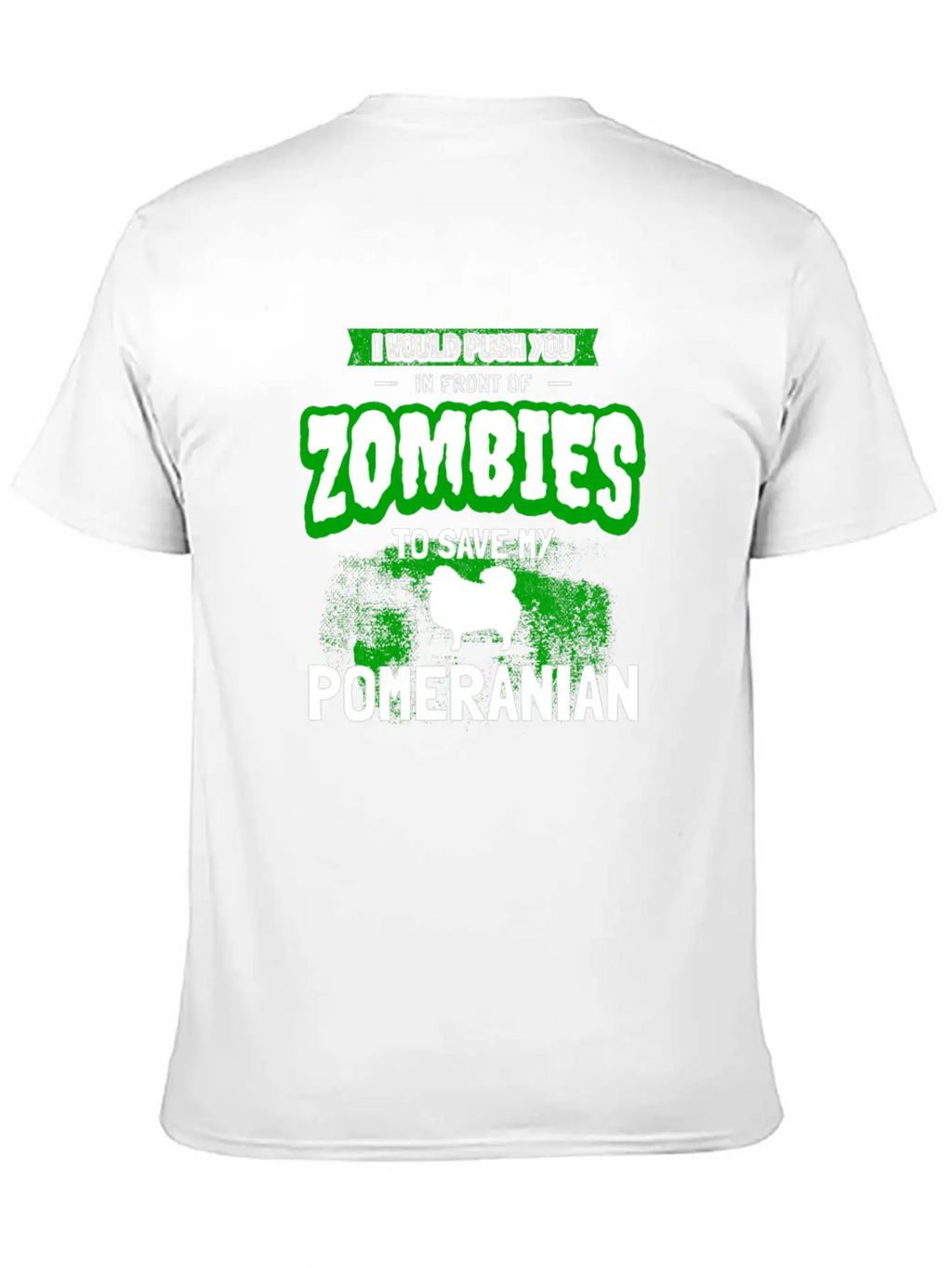 Funny Pomeranian Gag Zombie Dog Owner Gift Unisex Short Sleeve Soft Cotton T-Shirt – Casual Everyday Wear