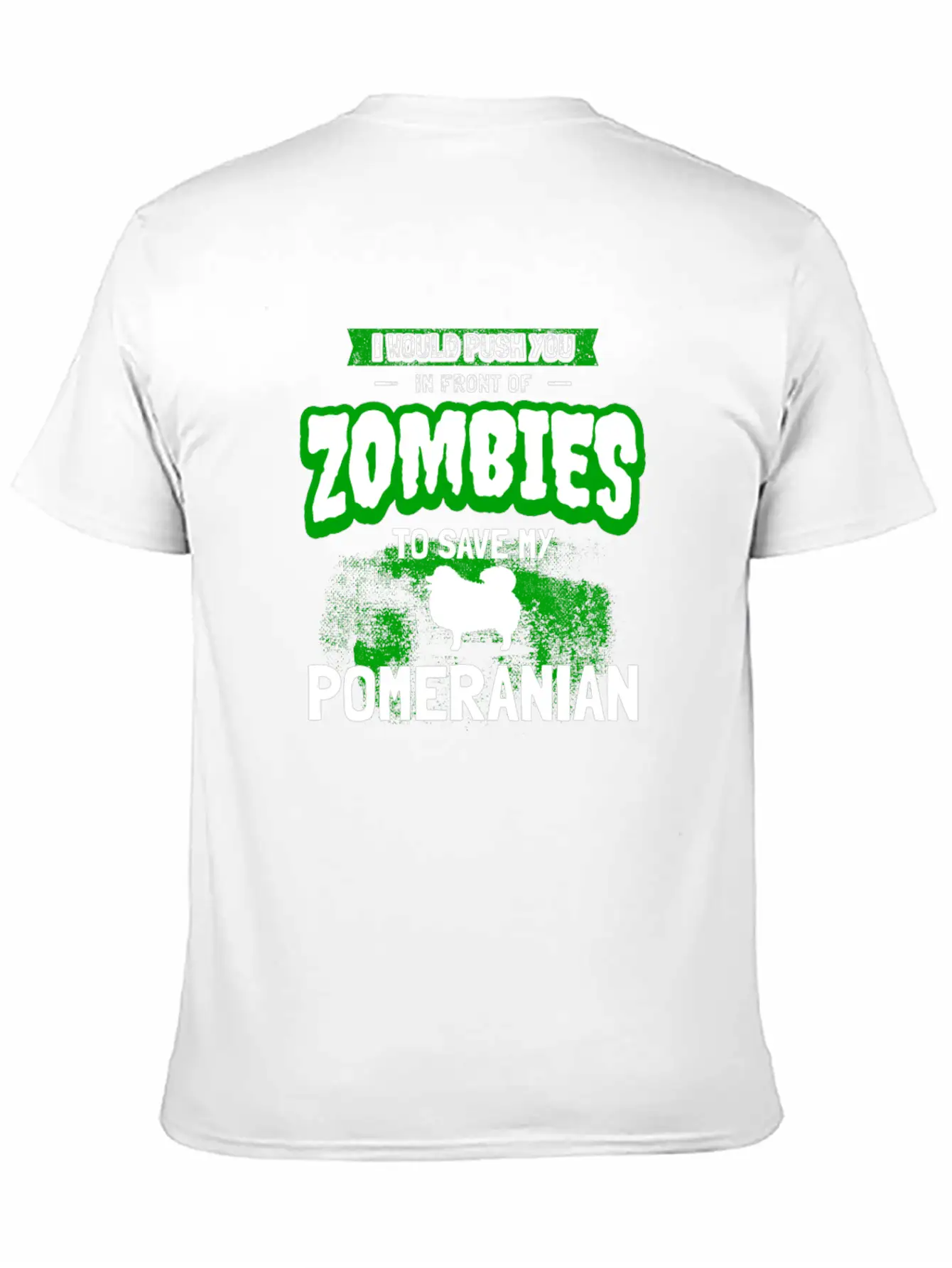 Funny Pomeranian Gag Zombie Dog Owner Gift Unisex Short Sleeve Soft Cotton T-Shirt – Casual Everyday Wear