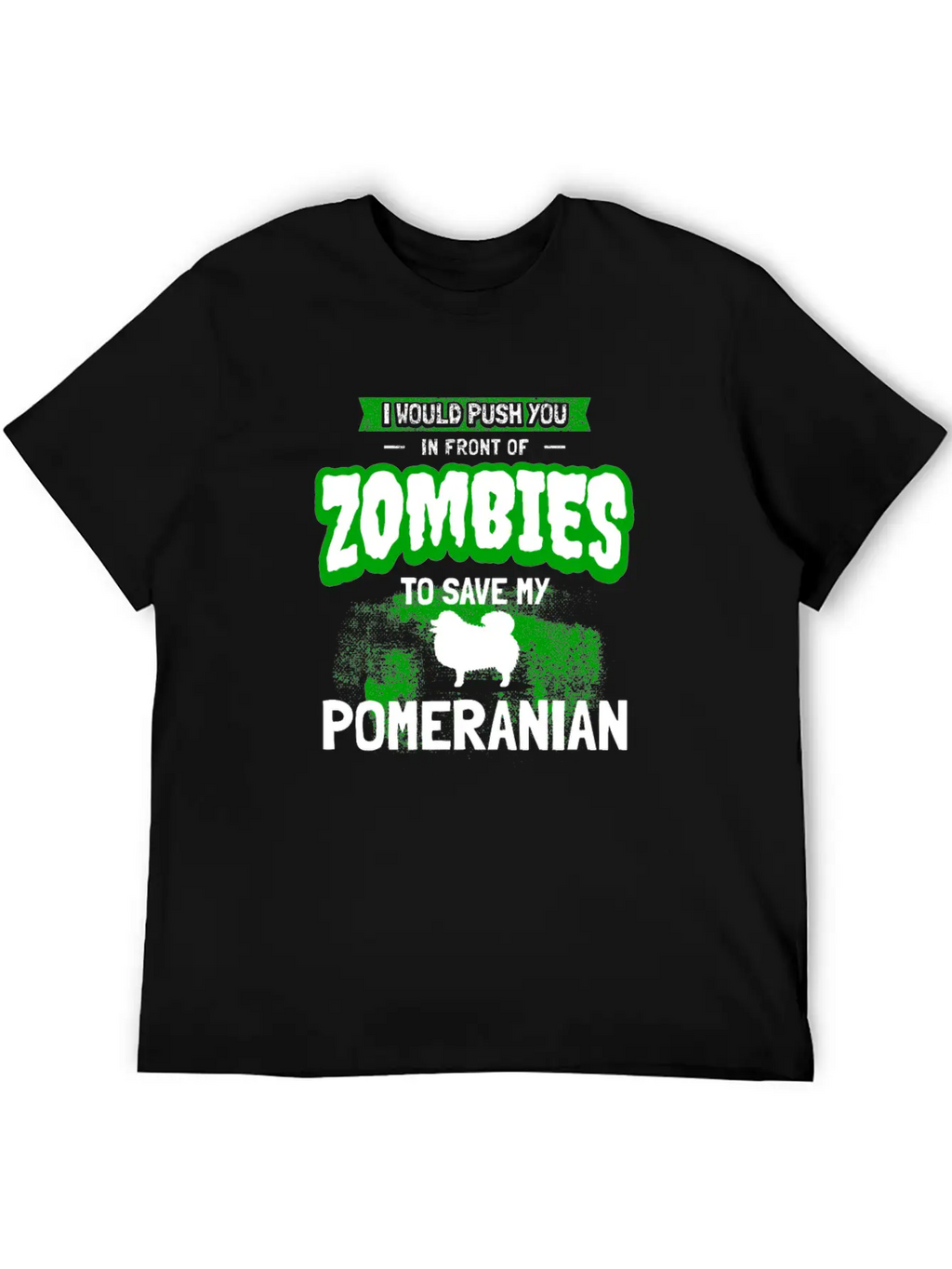 Funny Pomeranian Gag Zombie Dog Owner Gift Unisex Short Sleeve Soft Cotton T-Shirt – Casual Everyday Wear