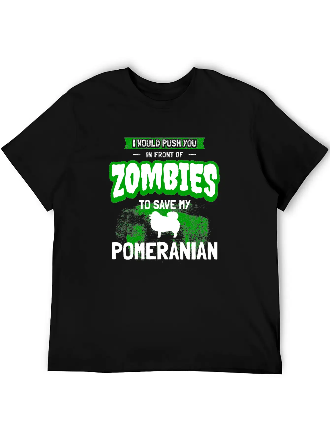 Funny Pomeranian Gag Zombie Dog Owner Gift Unisex Short Sleeve Soft Cotton T-Shirt – Casual Everyday Wear